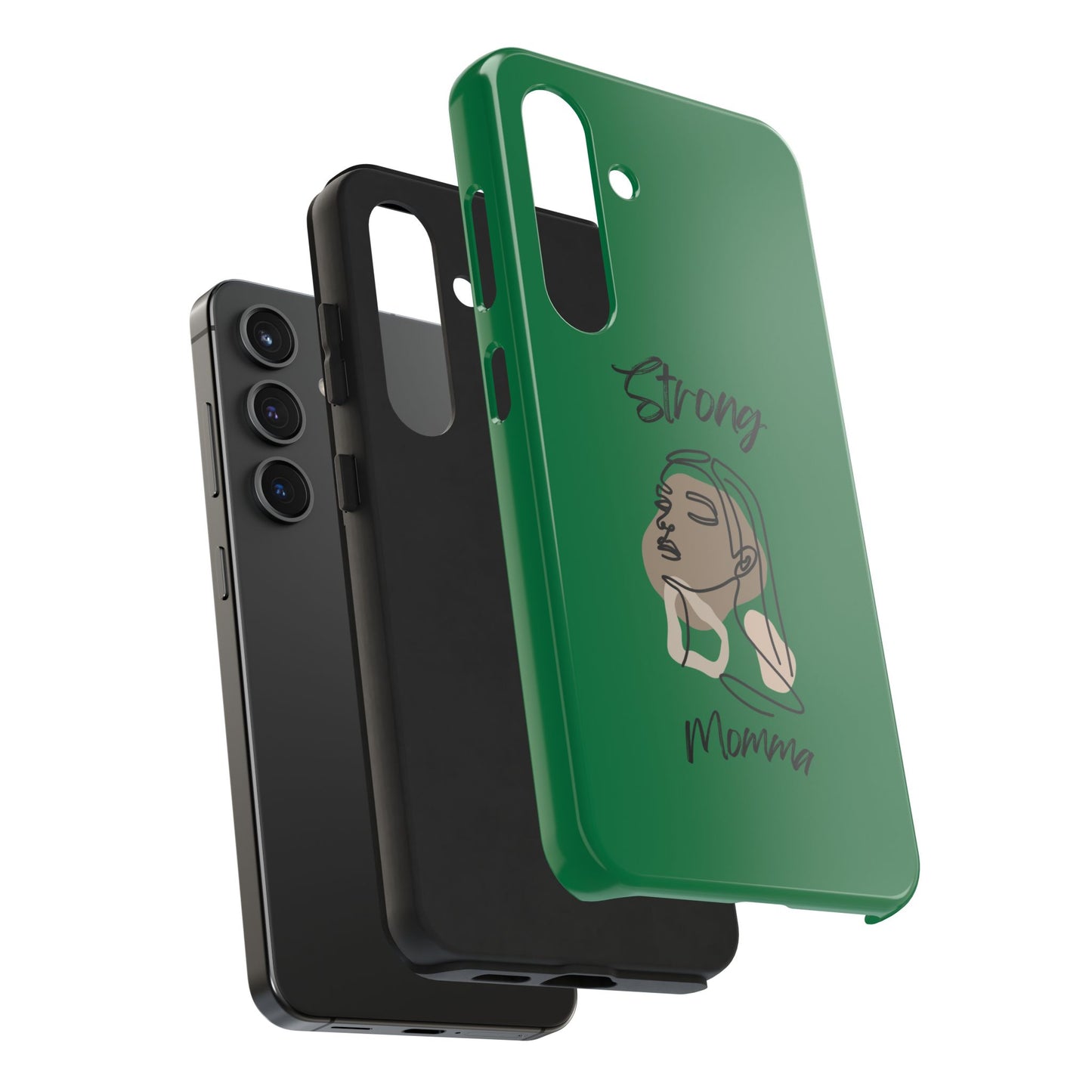 STRONG MOMMA Samsung Galaxy Tough Phone Cases (BL) Dark Green
