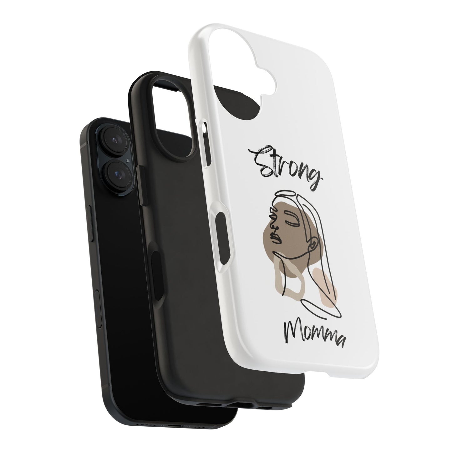 STRONG MOMMA Samsung Galaxy Tough Phone Cases (BL) White