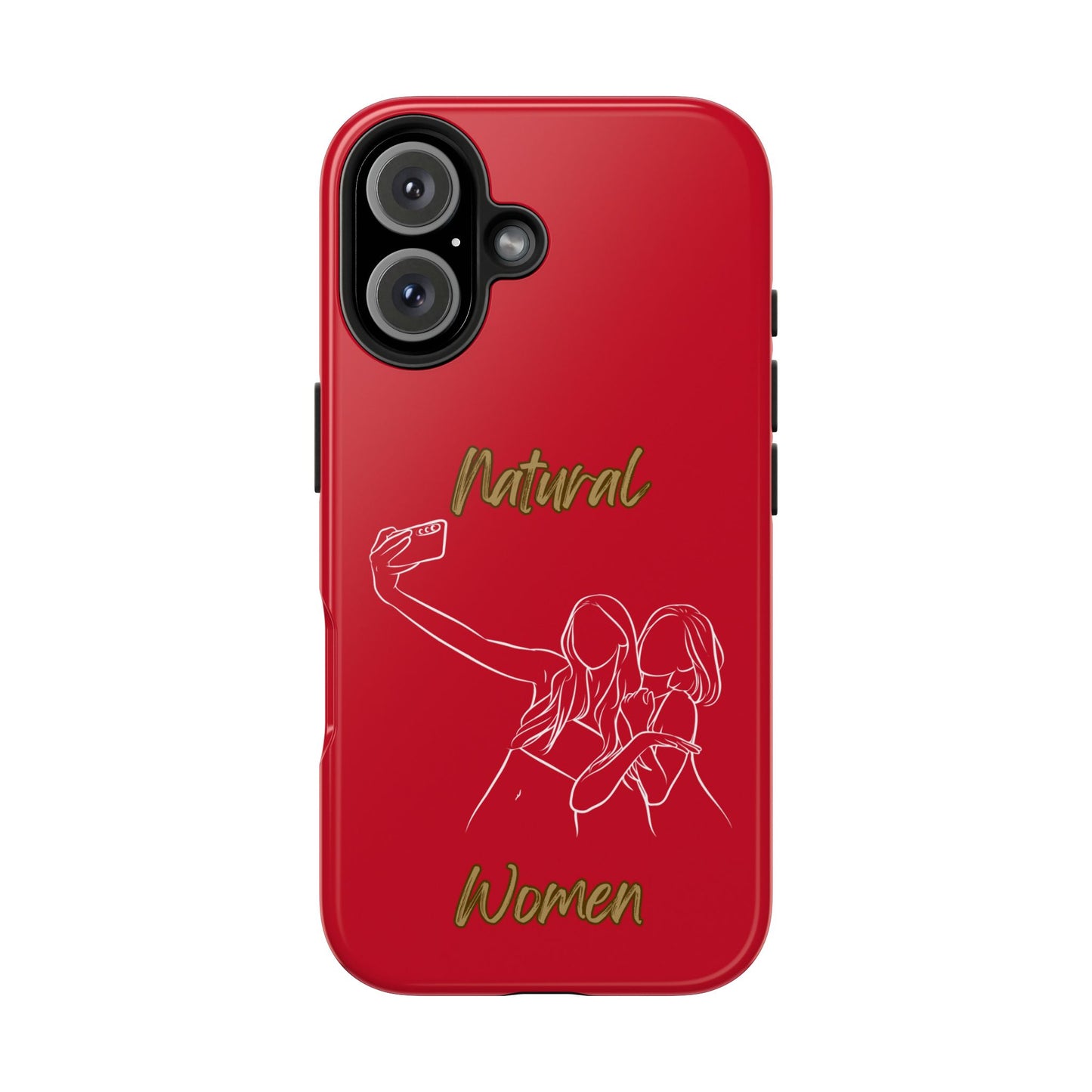 Natural Woman Friends Selfie (WL)Tough Phone Cases DARK RED