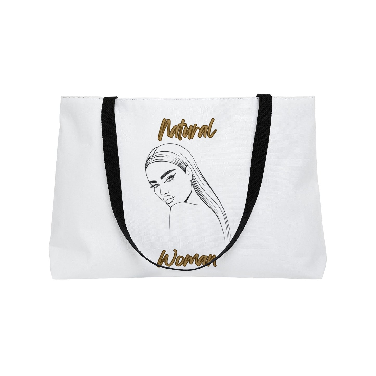 Natural Woman The Stare (BL) Weekender Tote Bag WHITE