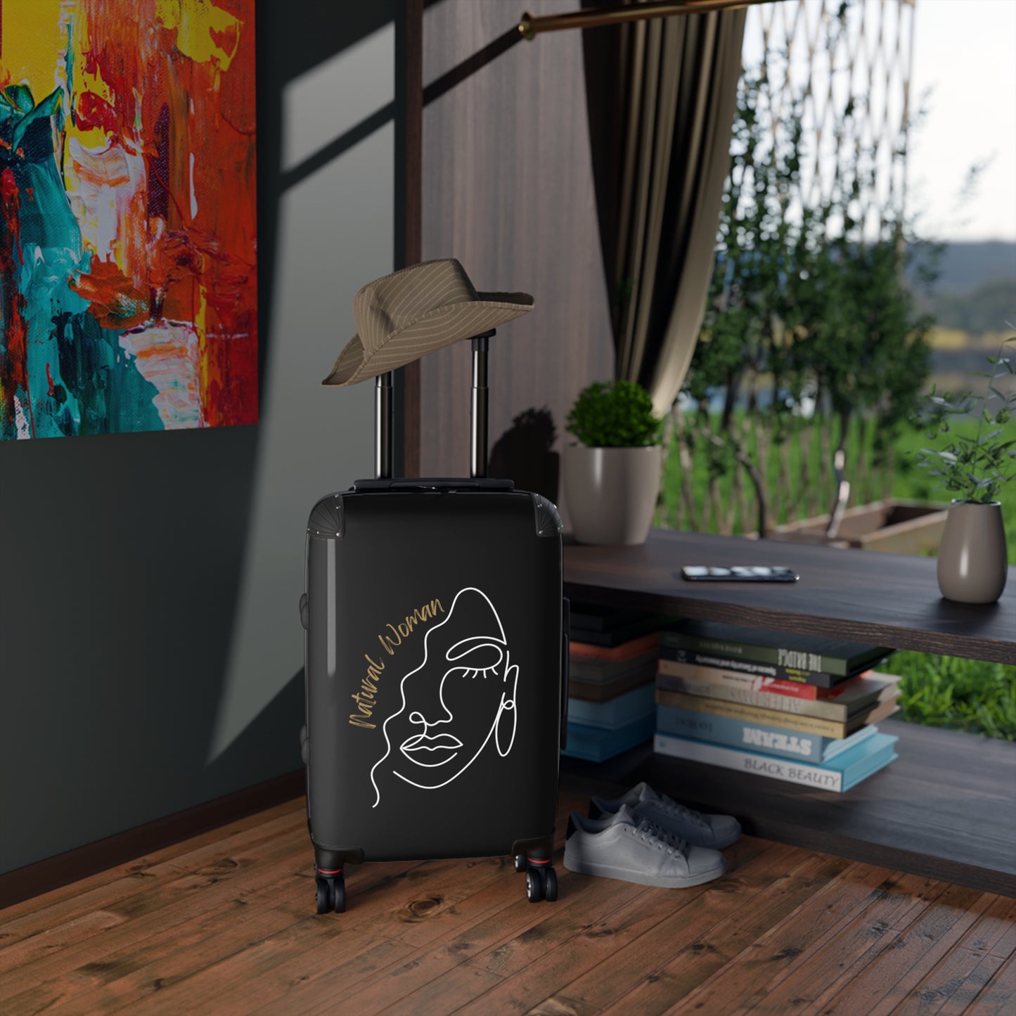 Natural Woman Half Face (WL) Suitcase BLACK