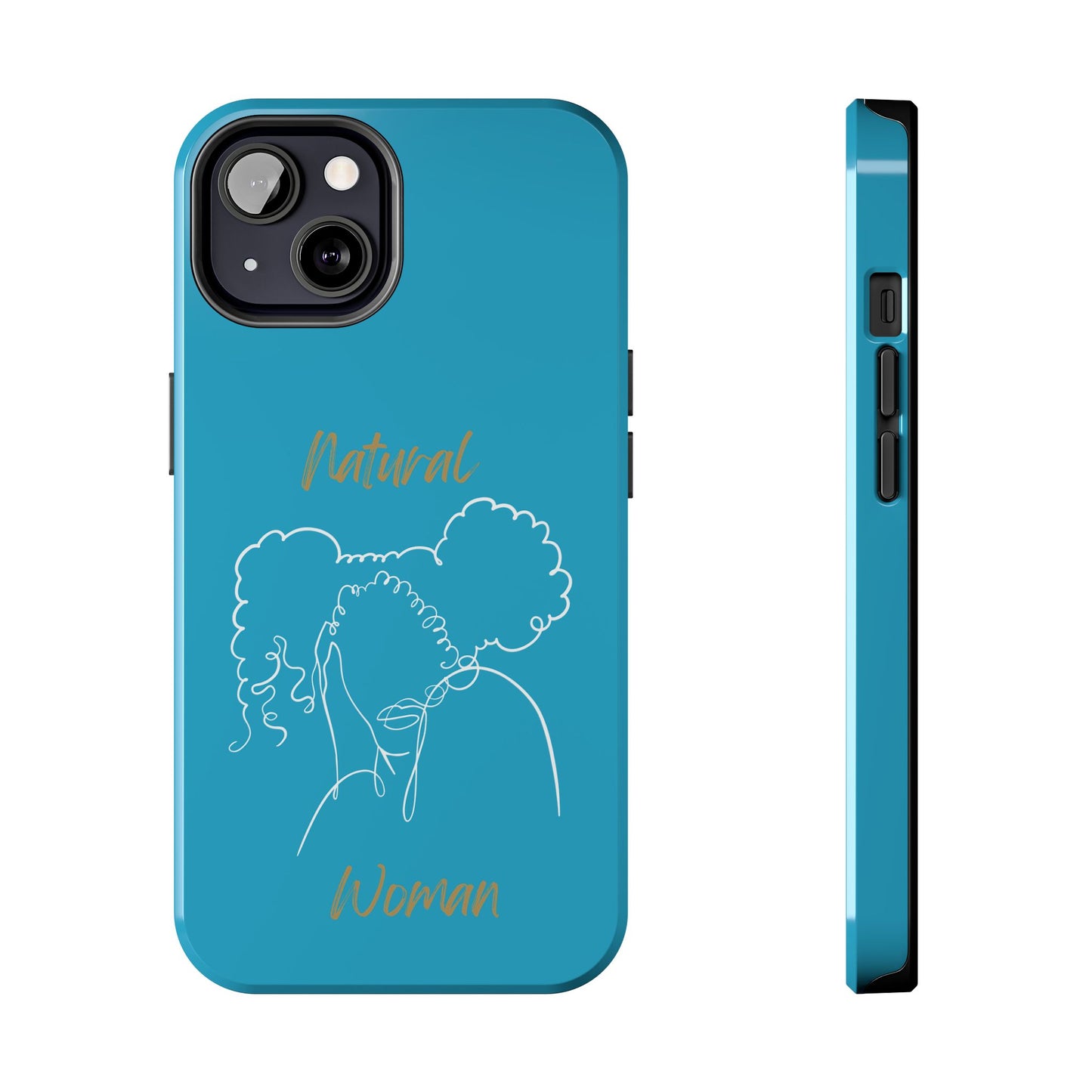 Natural Woman Twin Puffs (WL)Tough Phone Cases TURQUOISE