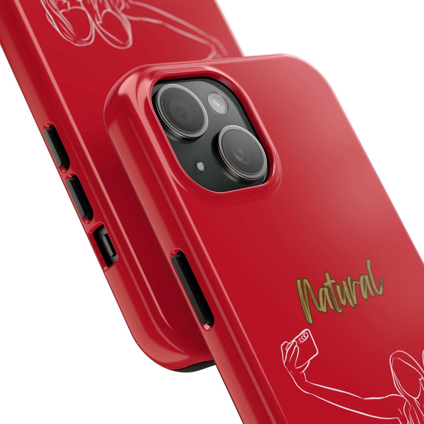 Natural Woman Friends Selfie (WL)Tough Phone Cases DARK RED