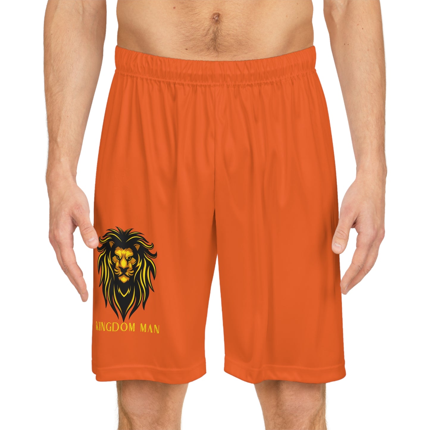Kingdom Man (Gold) Basketball Shorts ORANGE