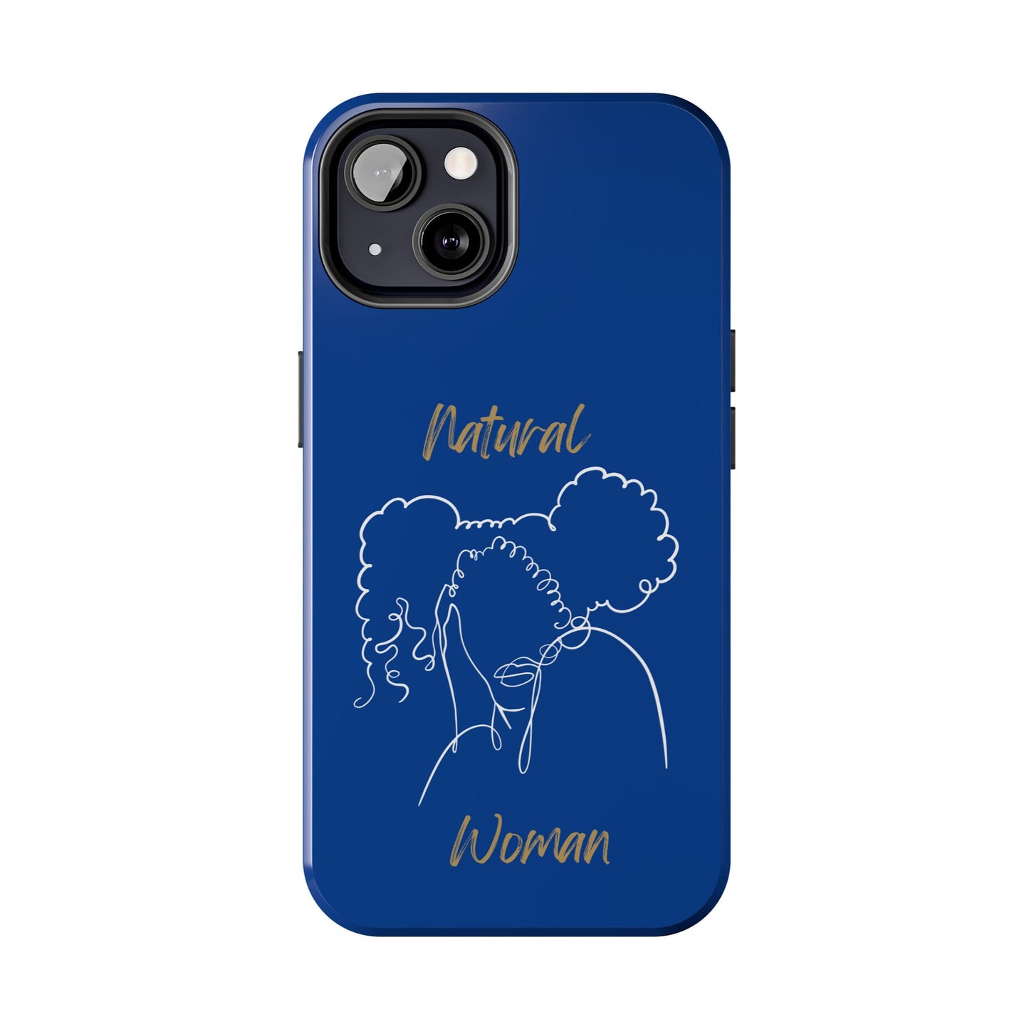 Natural Woman Twin Puffs (WL)Tough Phone Cases DARK BLUE