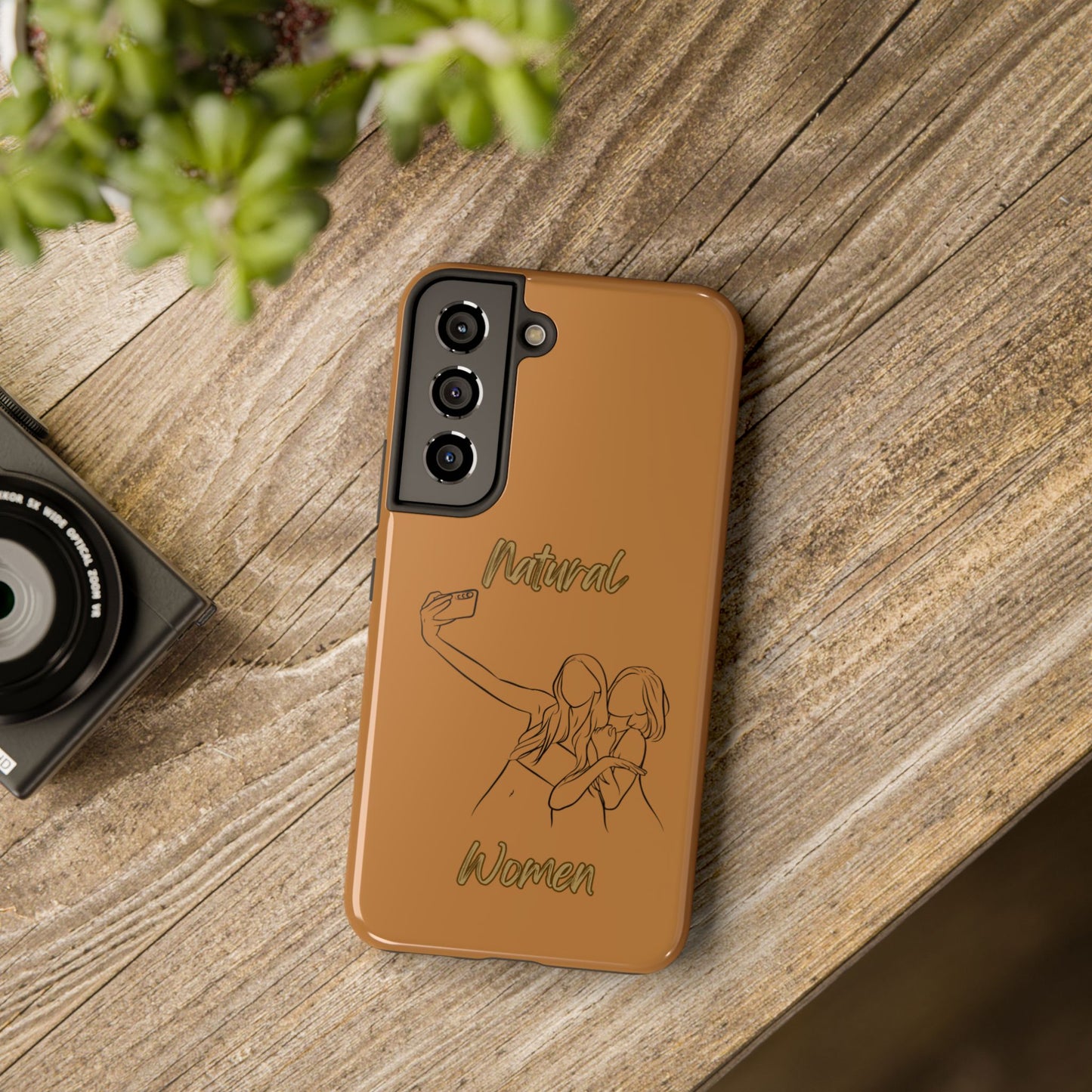 Natural Woman Friends Selfie (BL)Tough Phone Cases LIGHT BROWN