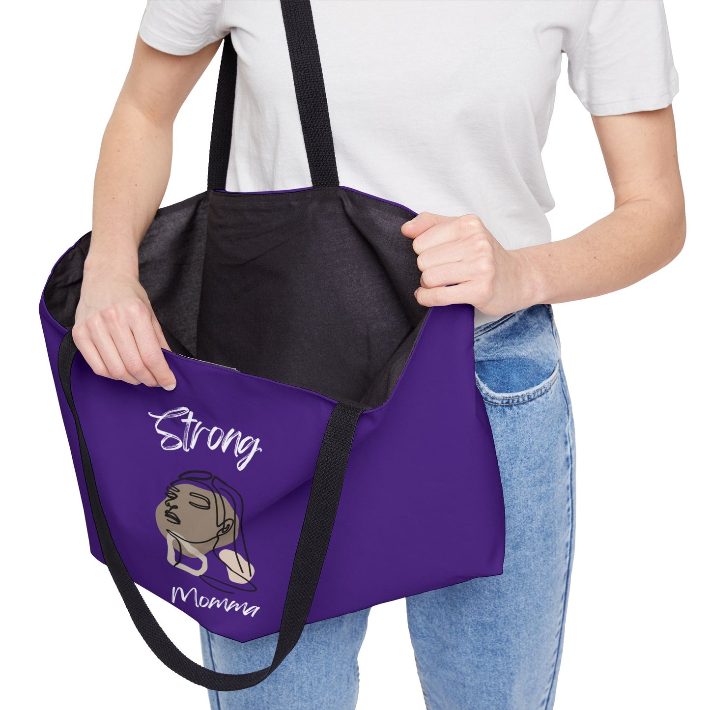 Strong Momma (WL) Weekender Tote Bag LIGHT PURPLE