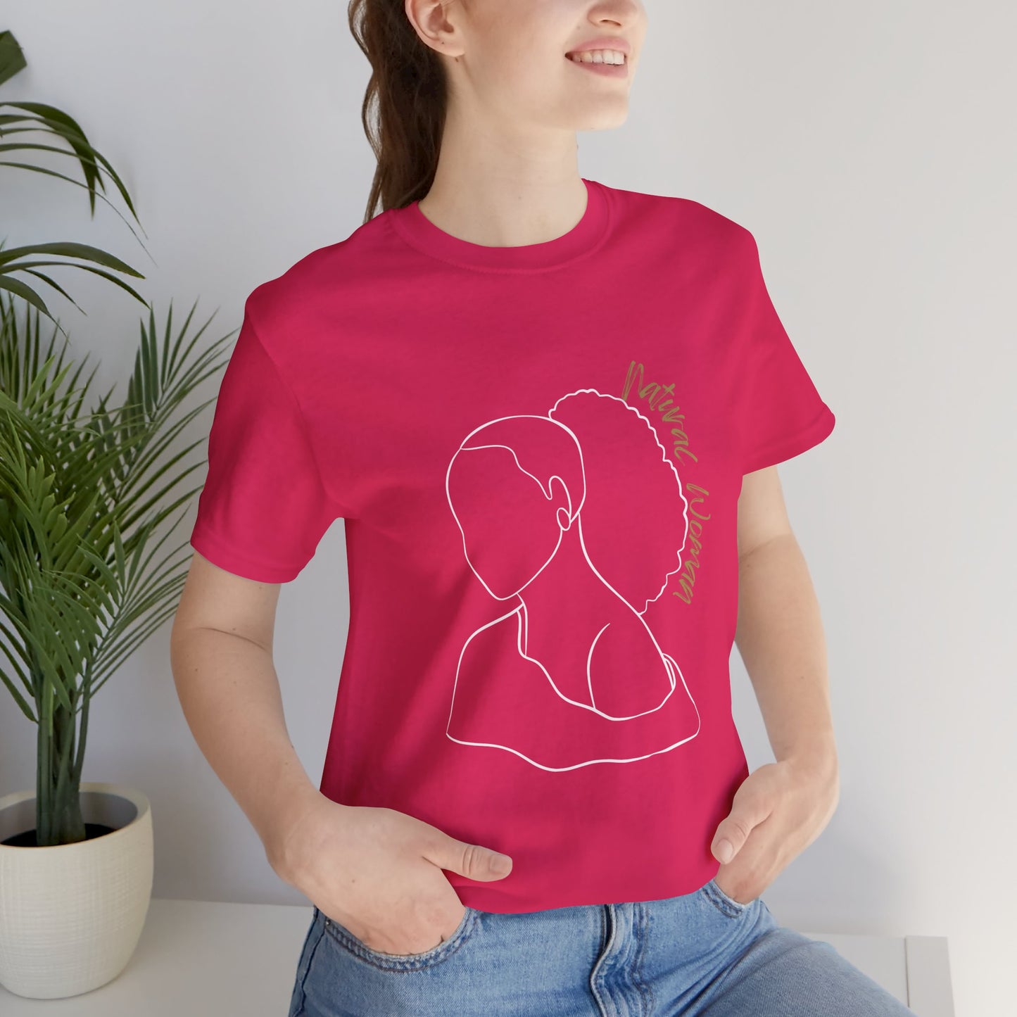 Natural Woman Behind Head Puff (WL) Short Sleeve T-Shirt