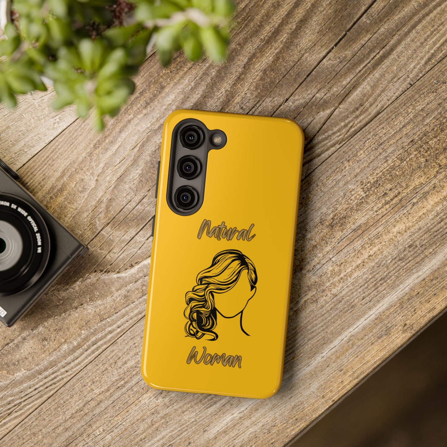 Natural Woman Long Curl (BL)Tough Phone Cases YELLOW
