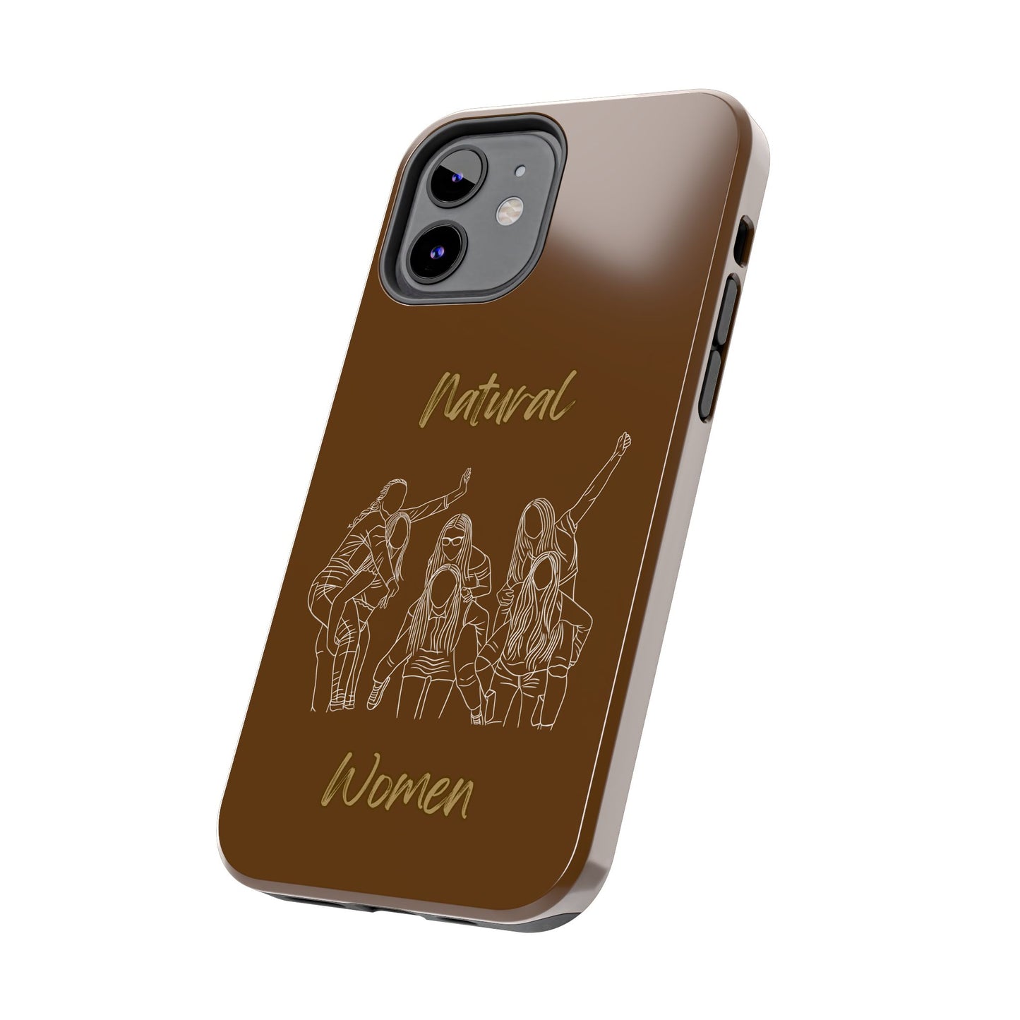 Natural Woman Piggy Back (WL) Tough Phone Cases BROWN