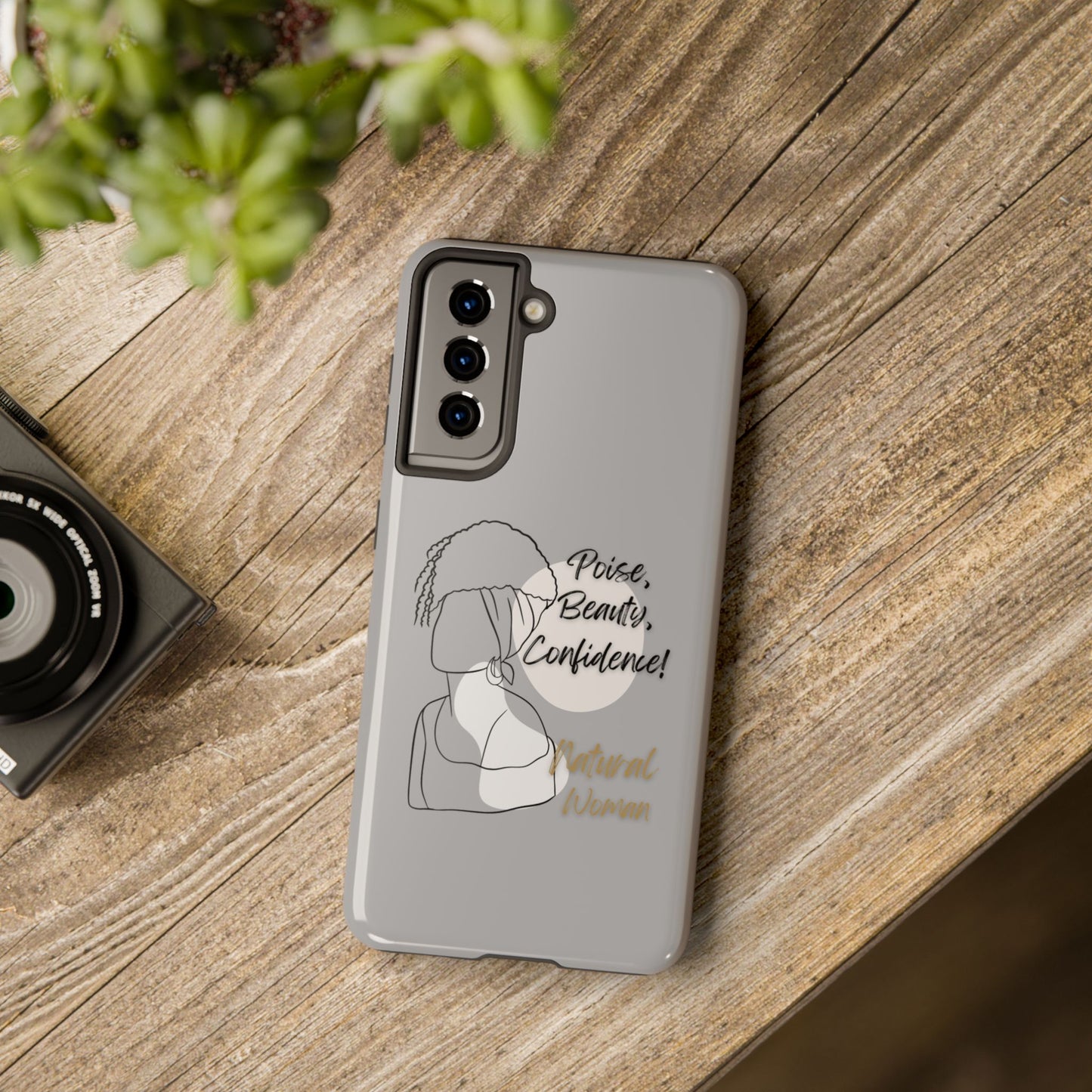 Natural woman Puff (BL)Tough Phone Cases LIGHT GREY