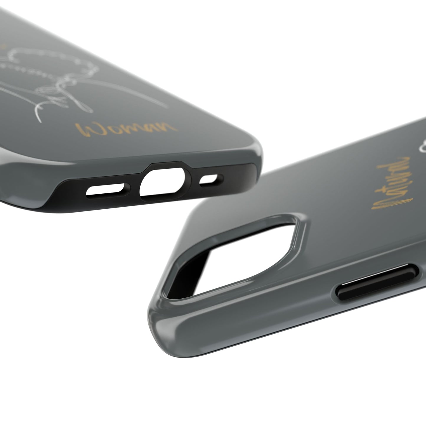 Natural Woman Twin Puffs (WL)Tough Phone Cases DARK GREY