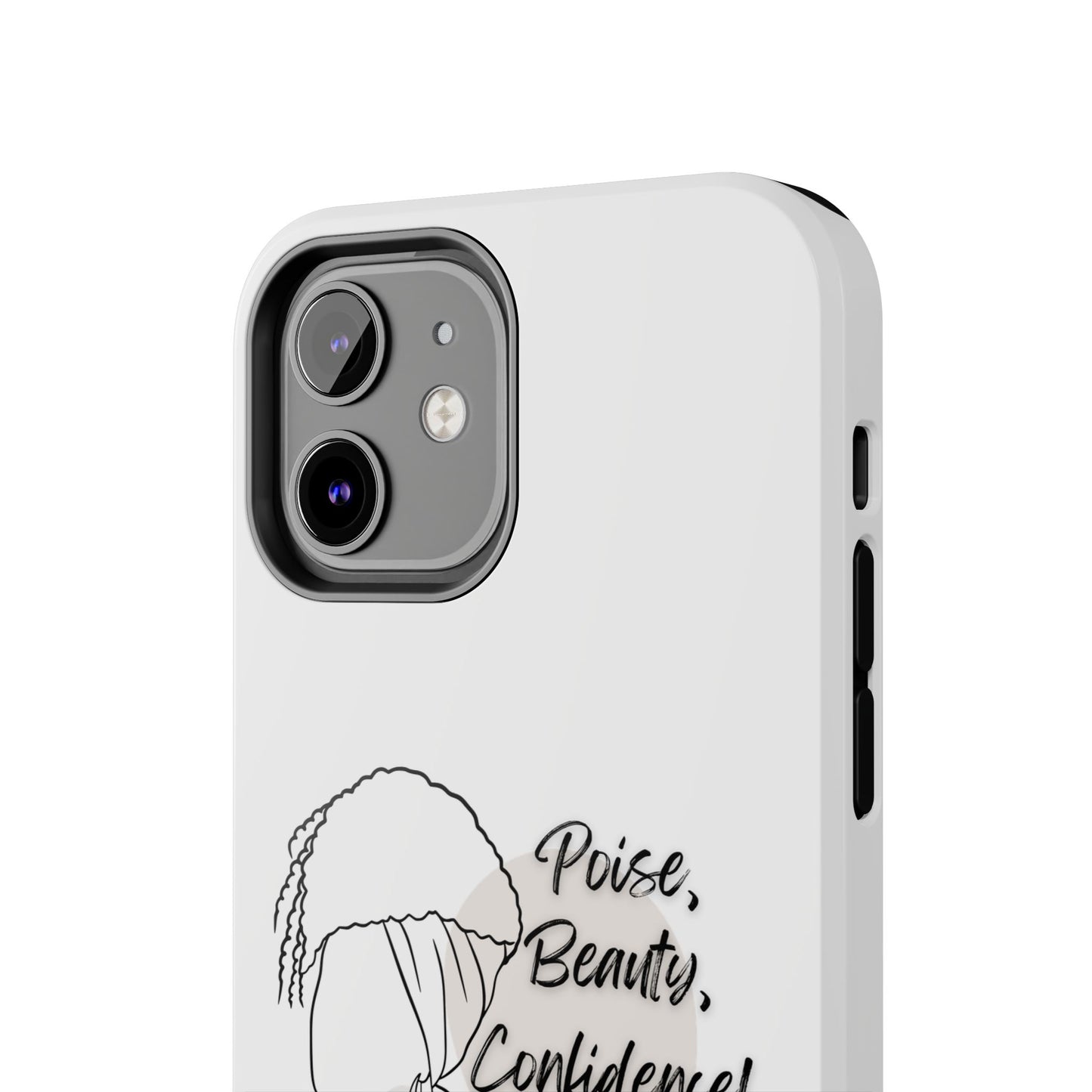 Natural woman Puff (BL)Tough Phone Cases WHITE