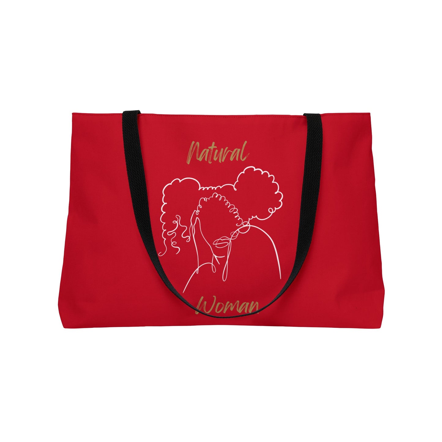 Natural Woman Twin Puffs (WL) Weekender Tote Bag DARK RED