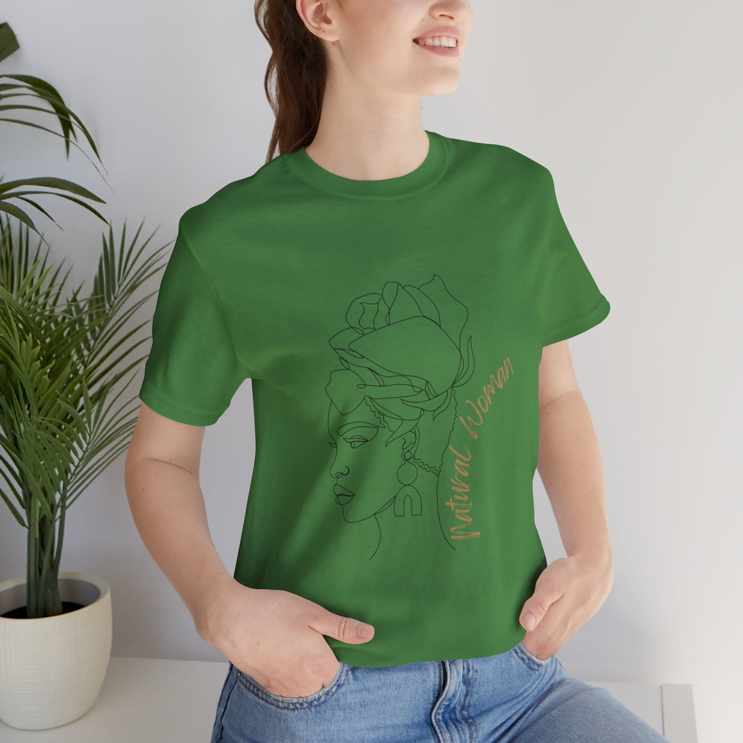Natural Woman Flower Wrap (BL) Short Sleeve T-Shirt