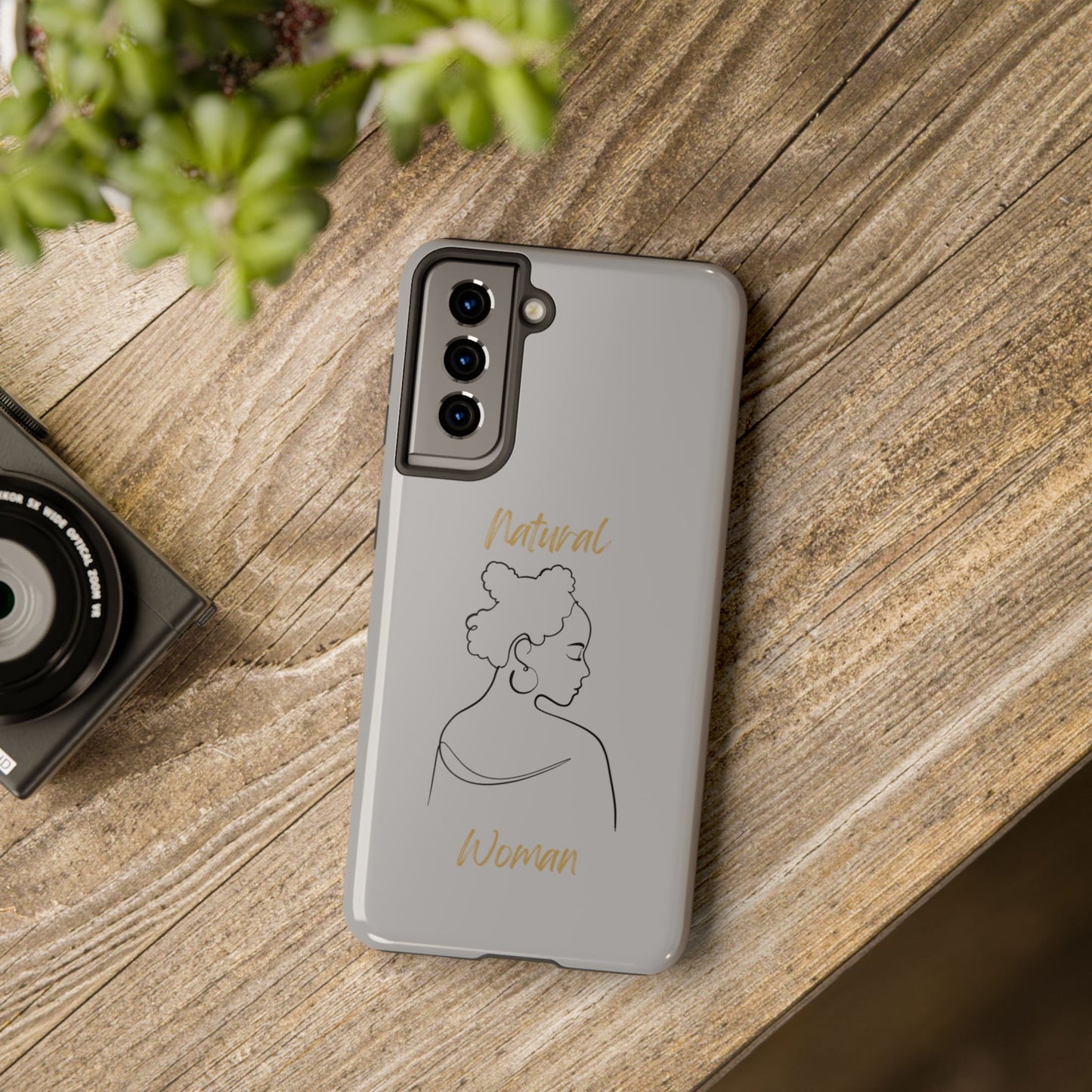 Natural Woman Twists (BL) Tough Phone Cases LIGHT GREY