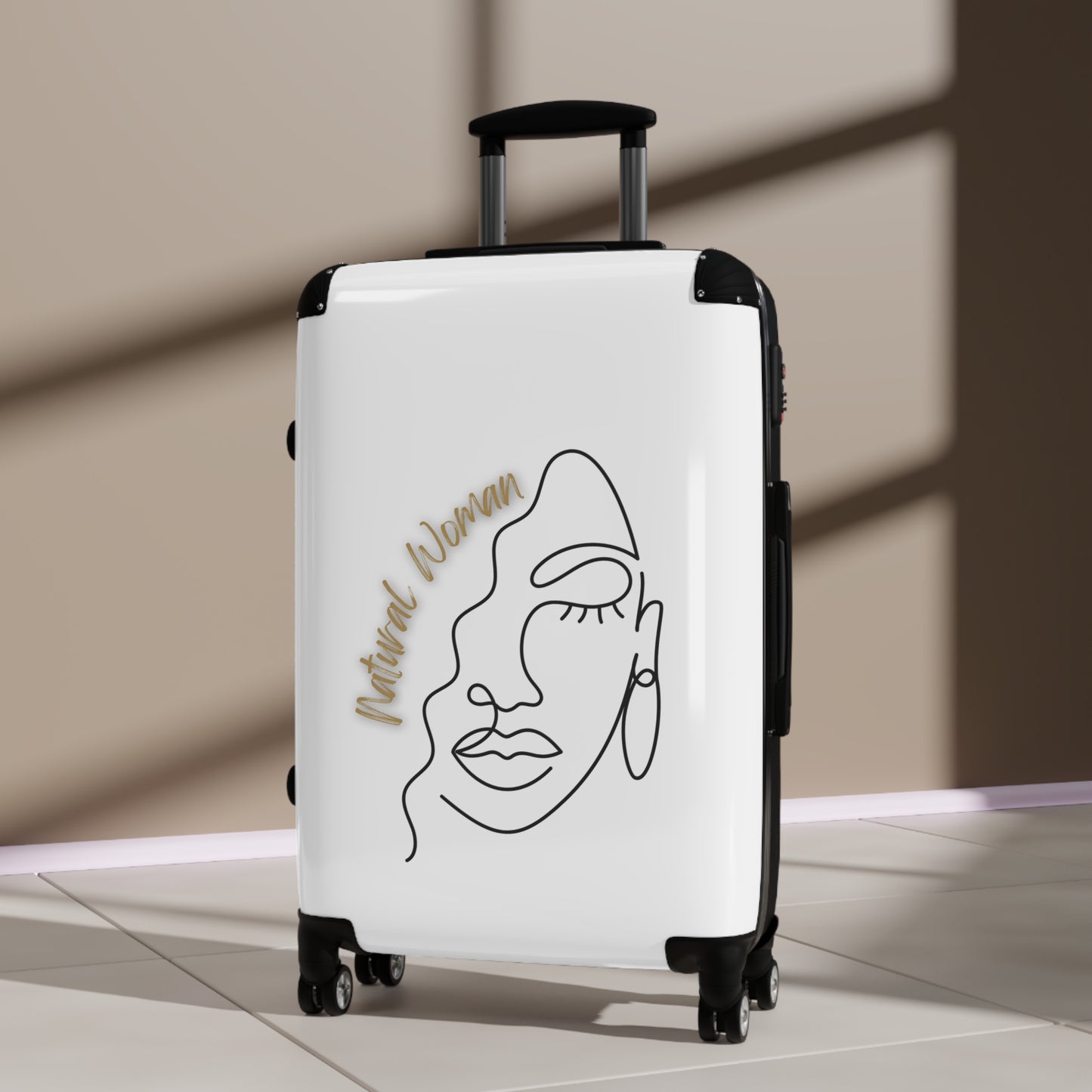 Natural Woman Half Face (BL) Suitcase WHITE