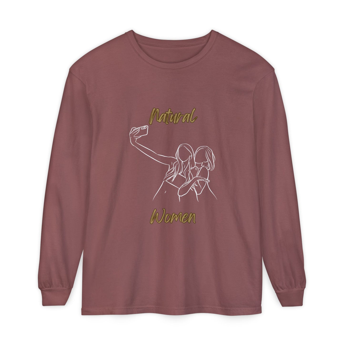 Natural Women Friends Selfie (WL) Long Sleeve T-Shirt