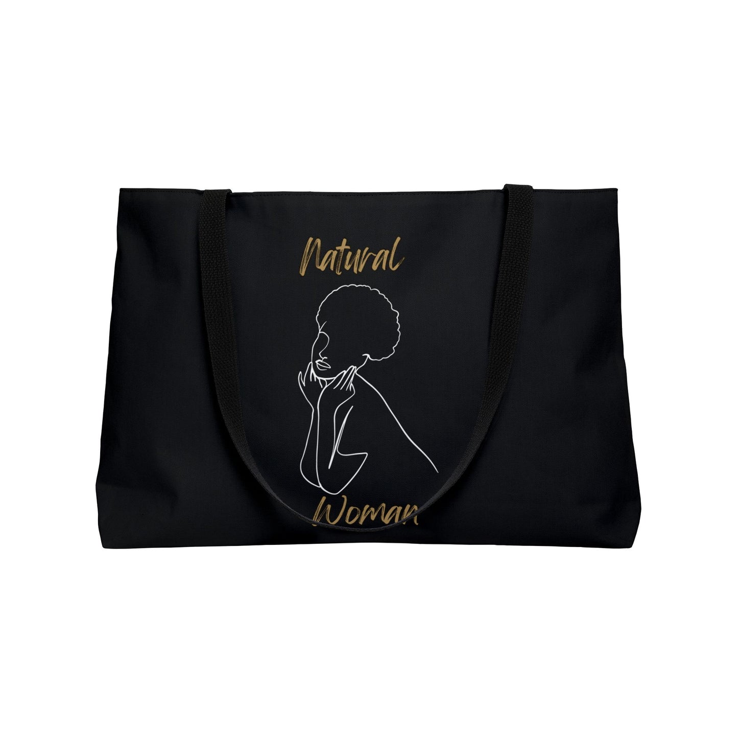 Natural Woman Cute Afro (WL) Weekender Tote Bag BLACK