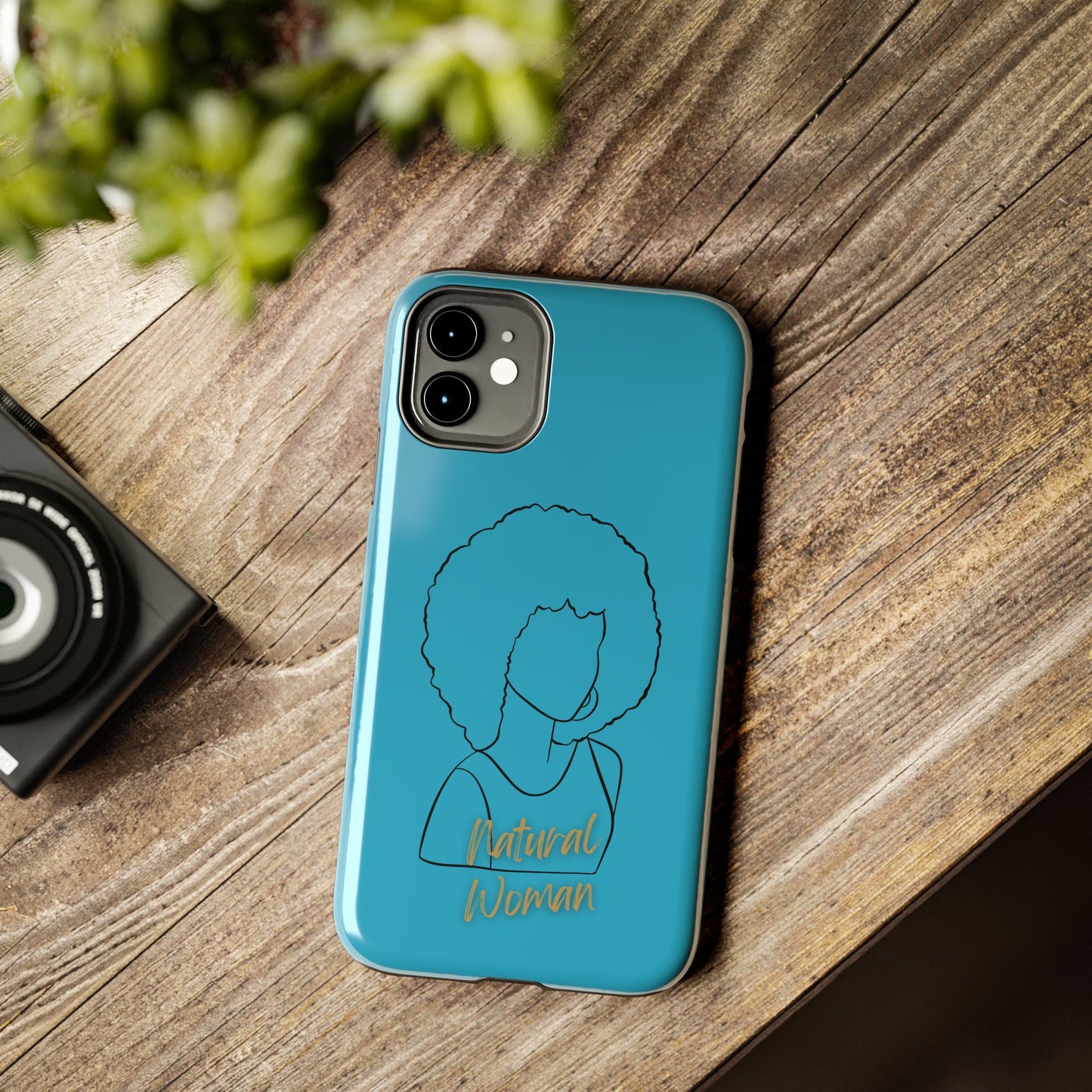 Natural Woman Afro (BL) Tough Phone Case TURQUOISE