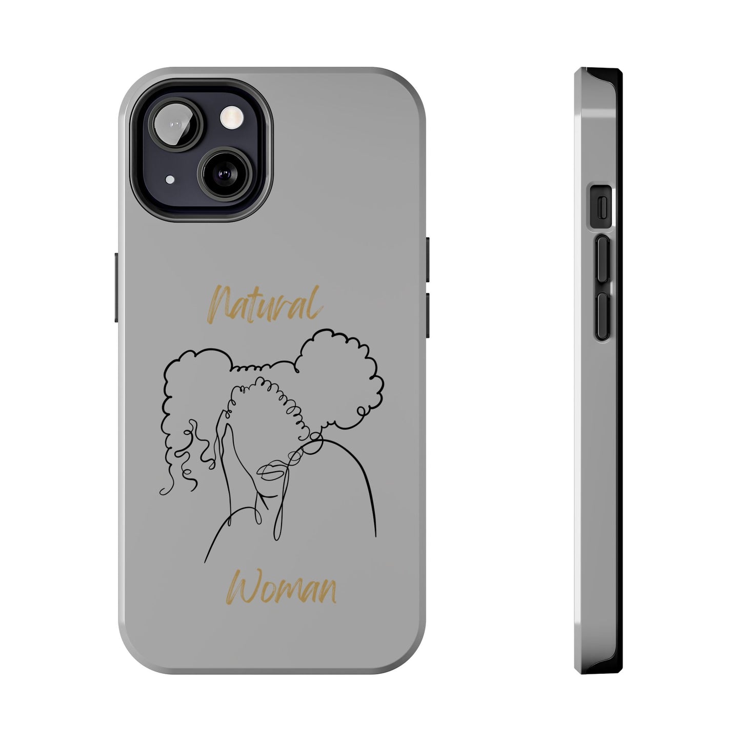 Natural Woman Twin Puffs (BL) Tough Phone Cases LIGHT GREY