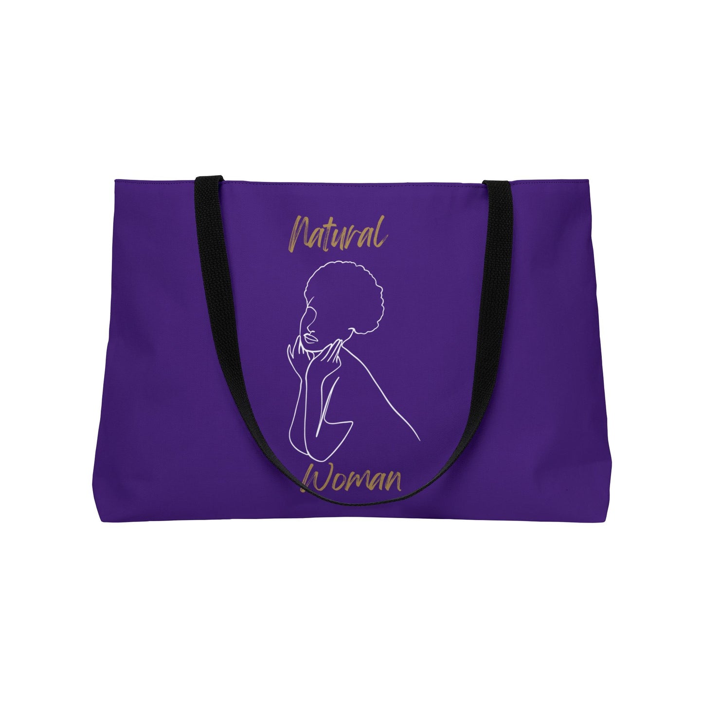 Natural Woman Cute Afro (WL) Weekender Tote Bag PURPLE