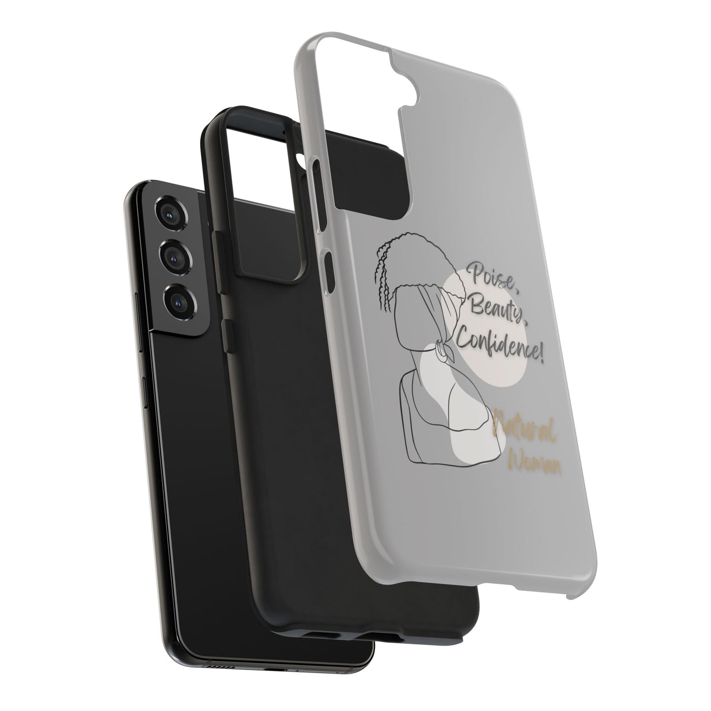 Natural woman Puff (BL)Tough Phone Cases LIGHT GREY