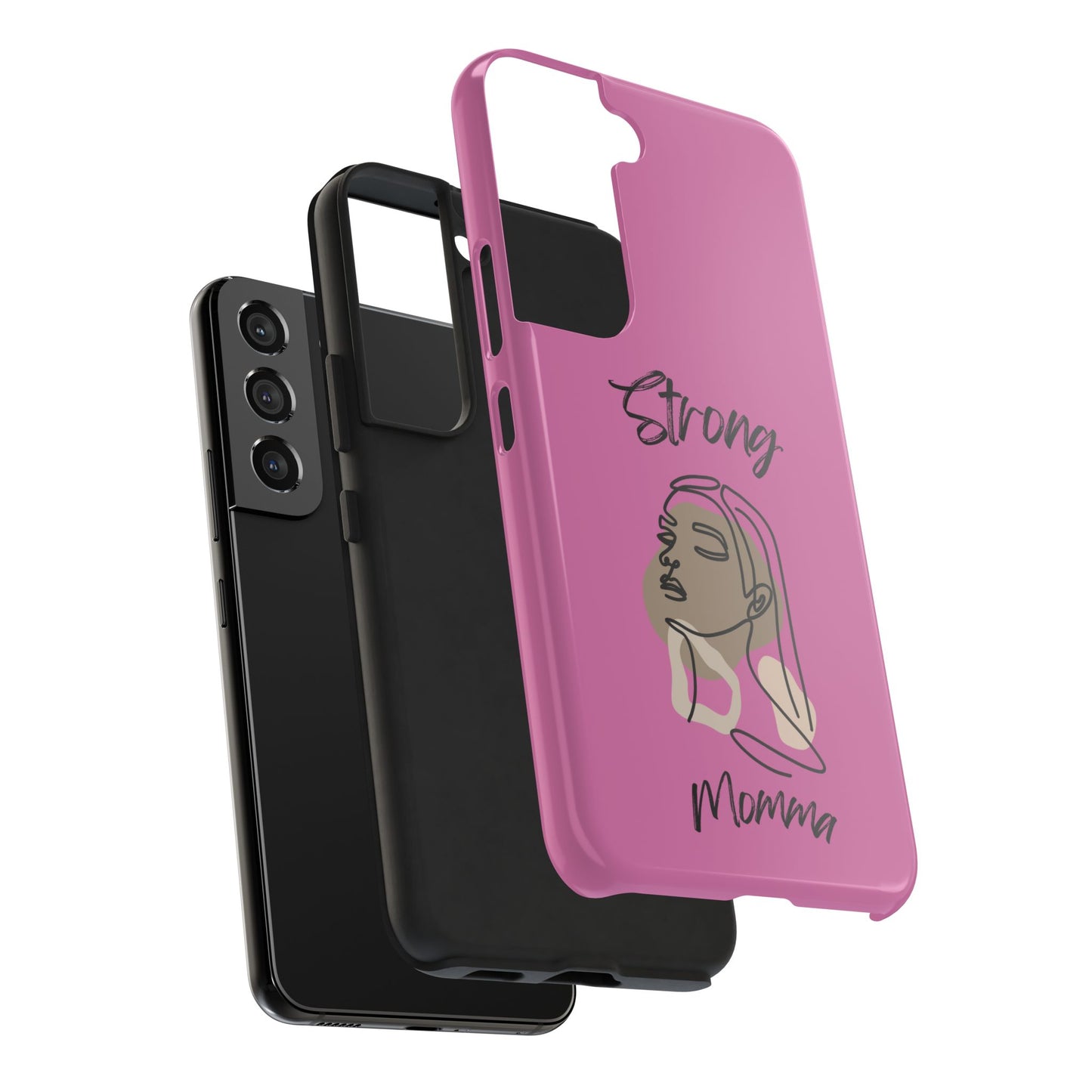 STRONG MOMMA Samsung Galaxy Tough Phone Cases (BL) Light Pink