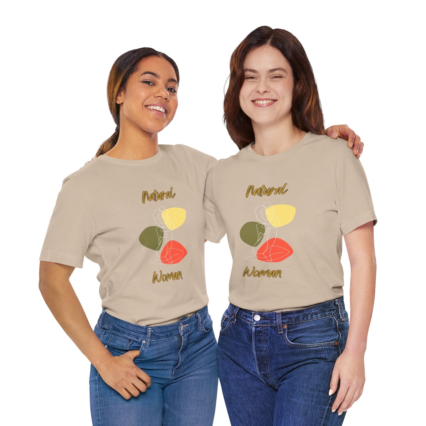 Natural Woman Colorful Pose (WL) Short Sleeve T-Shirt