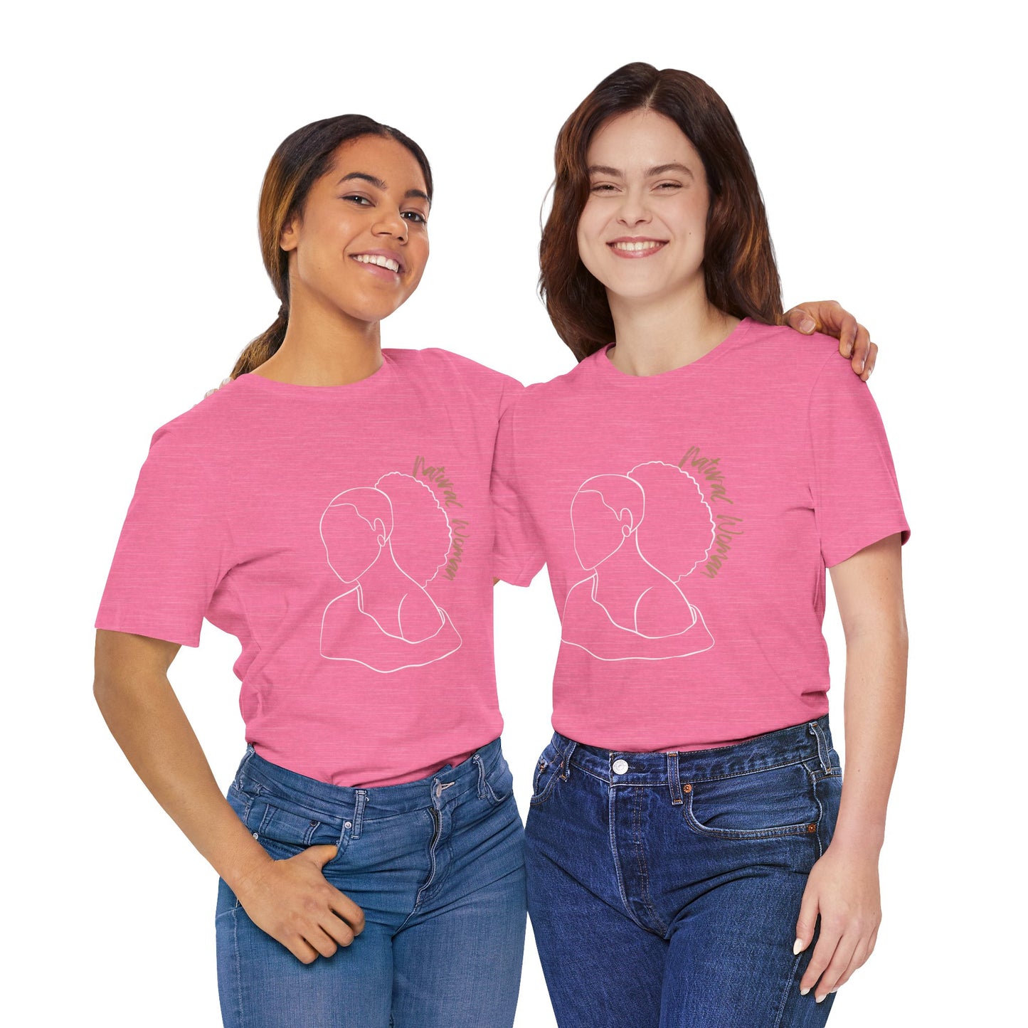 Natural Woman Behind Head Puff (WL) Short Sleeve T-Shirt