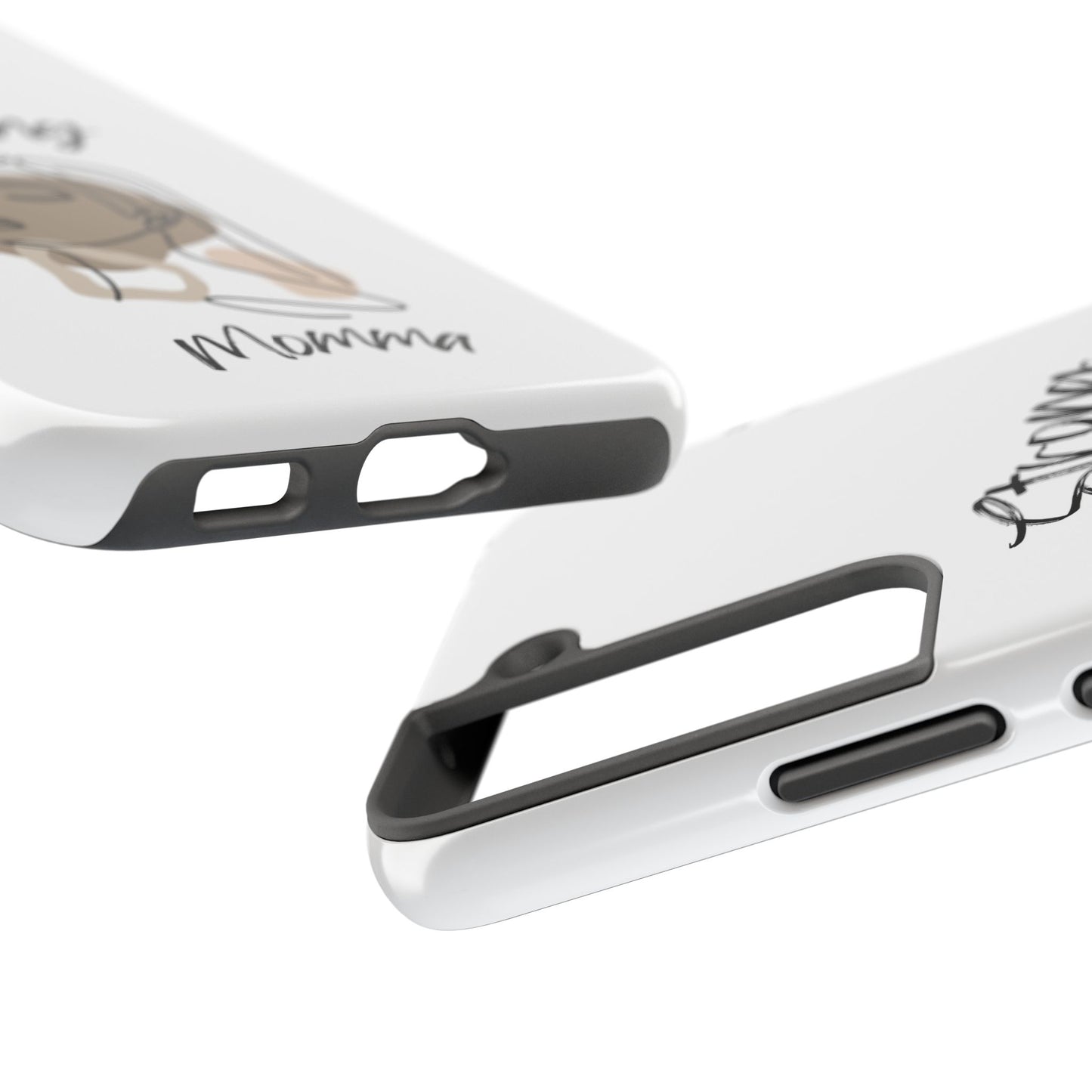 STRONG MOMMA Samsung Galaxy Tough Phone Cases (BL) White