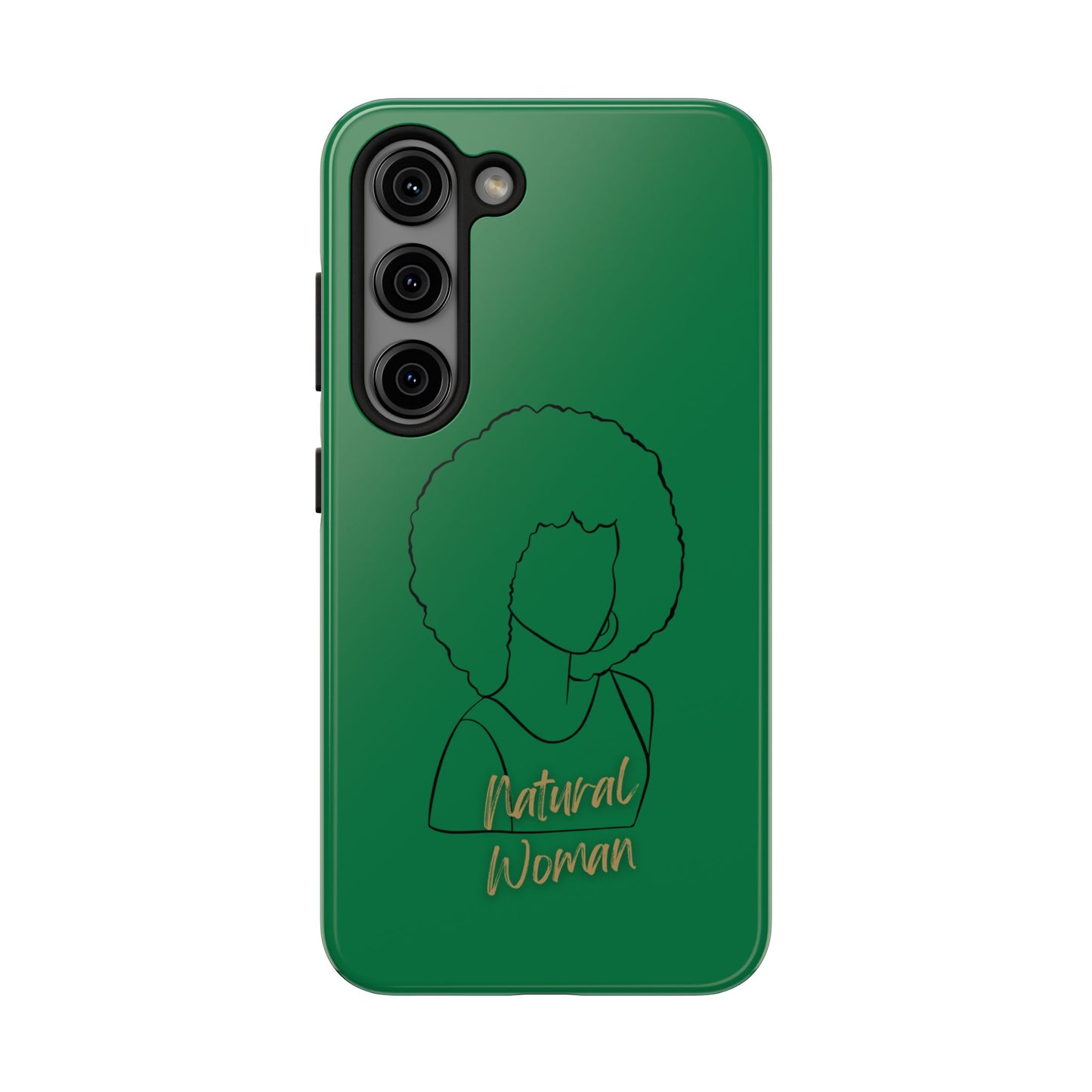 Natural Woman Afro (BL) Tough Phone Case DARK GREEN
