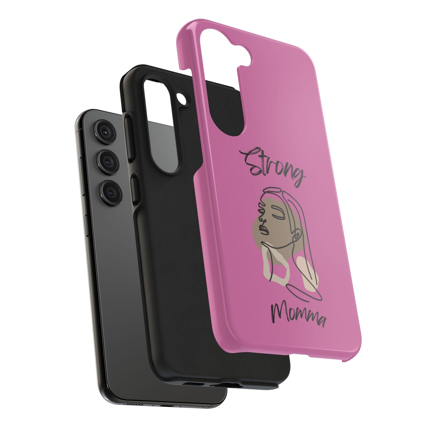 STRONG MOMMA Samsung Galaxy Tough Phone Cases (BL) Light Pink