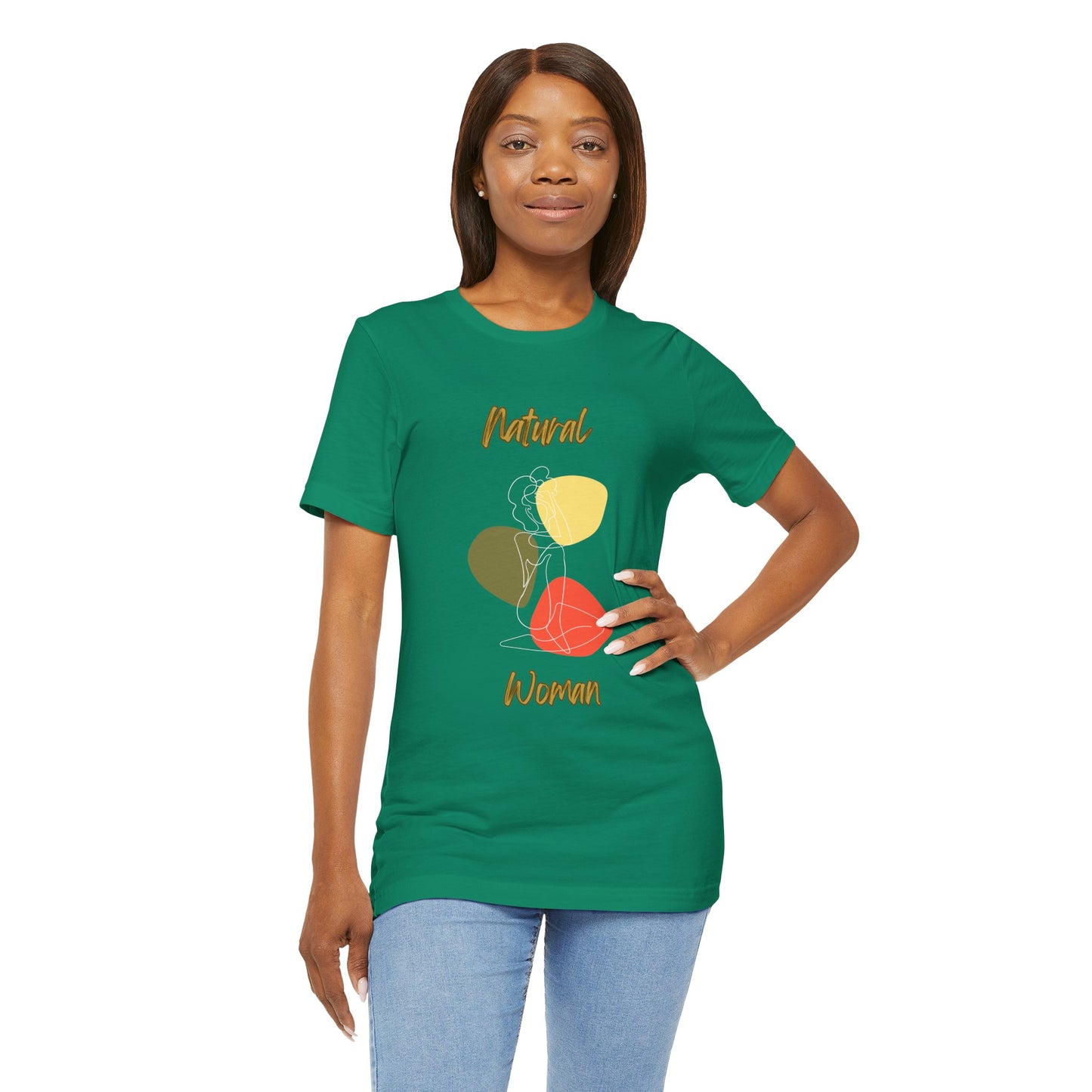 Natural Woman Colorful Pose (WL) Short Sleeve T-Shirt