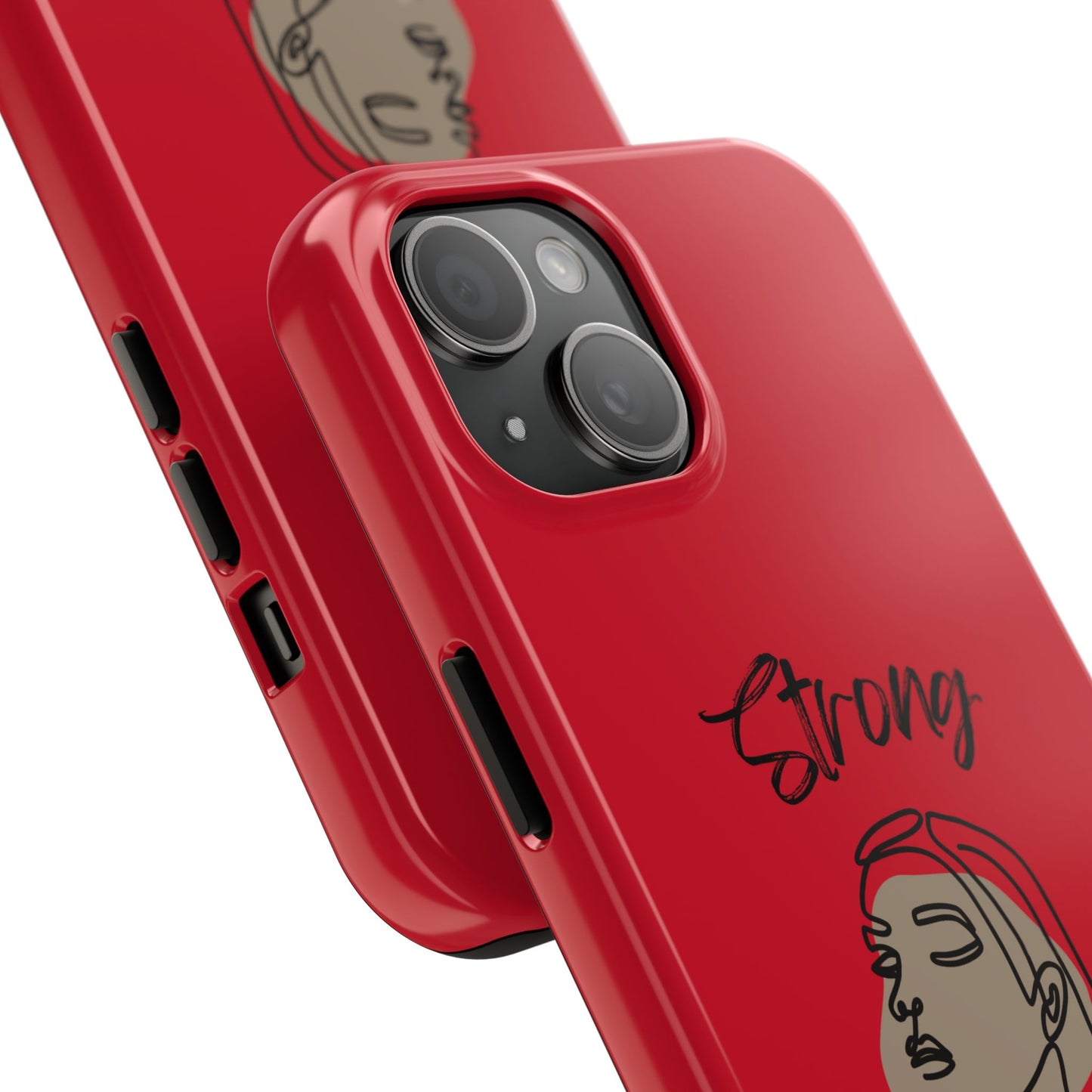 STRONG MOMMA Samsung Galaxy Tough Phone Cases (BL) Dark Red