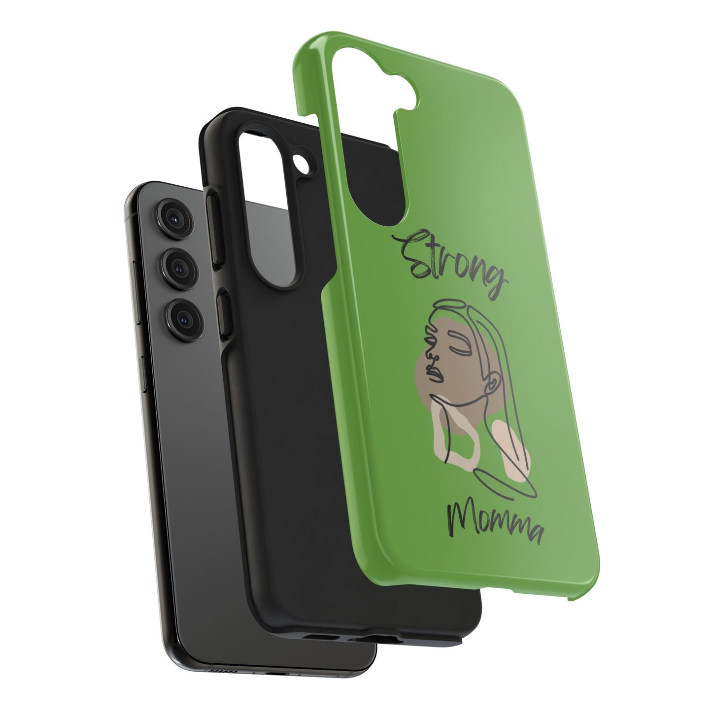 STRONG MOMMA Samsung Galaxy Tough Phone Cases (BL) Green