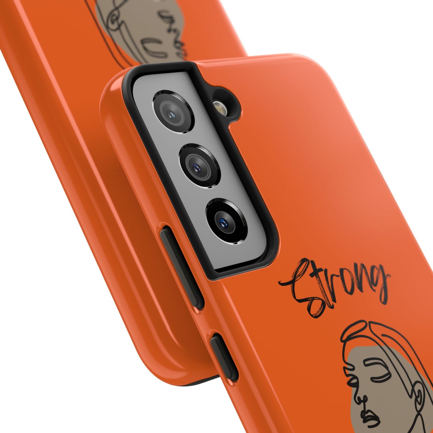 STRONG MOMMA Samsung Galaxy Tough Phone Cases (BL) Orange