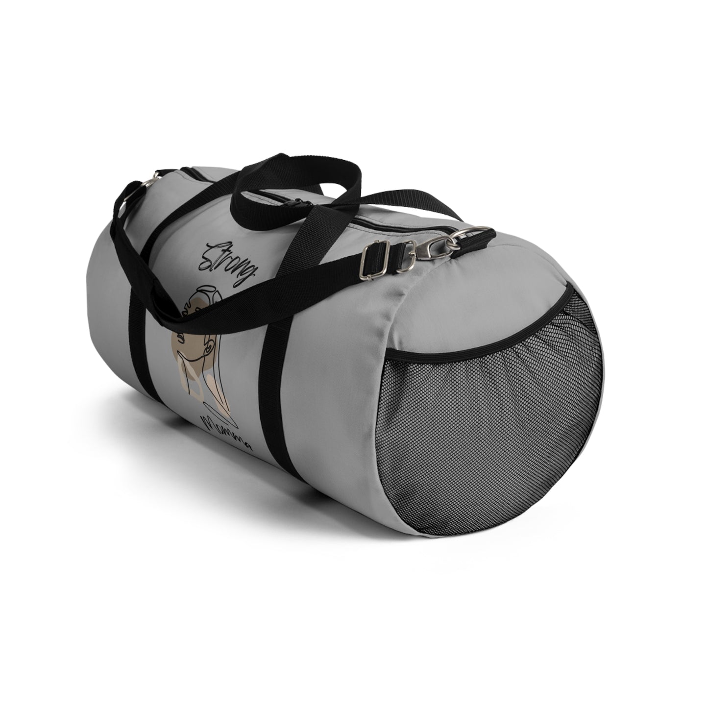 Strong Momma (BL) Duffel Bag LIGHT GREY