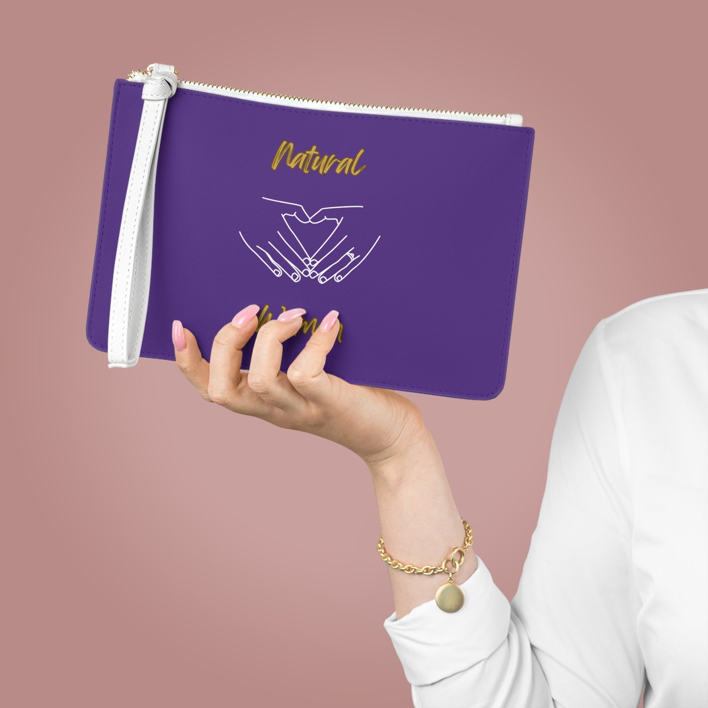 Natural Woman I love You (WL) Clutch Bag PURPLE