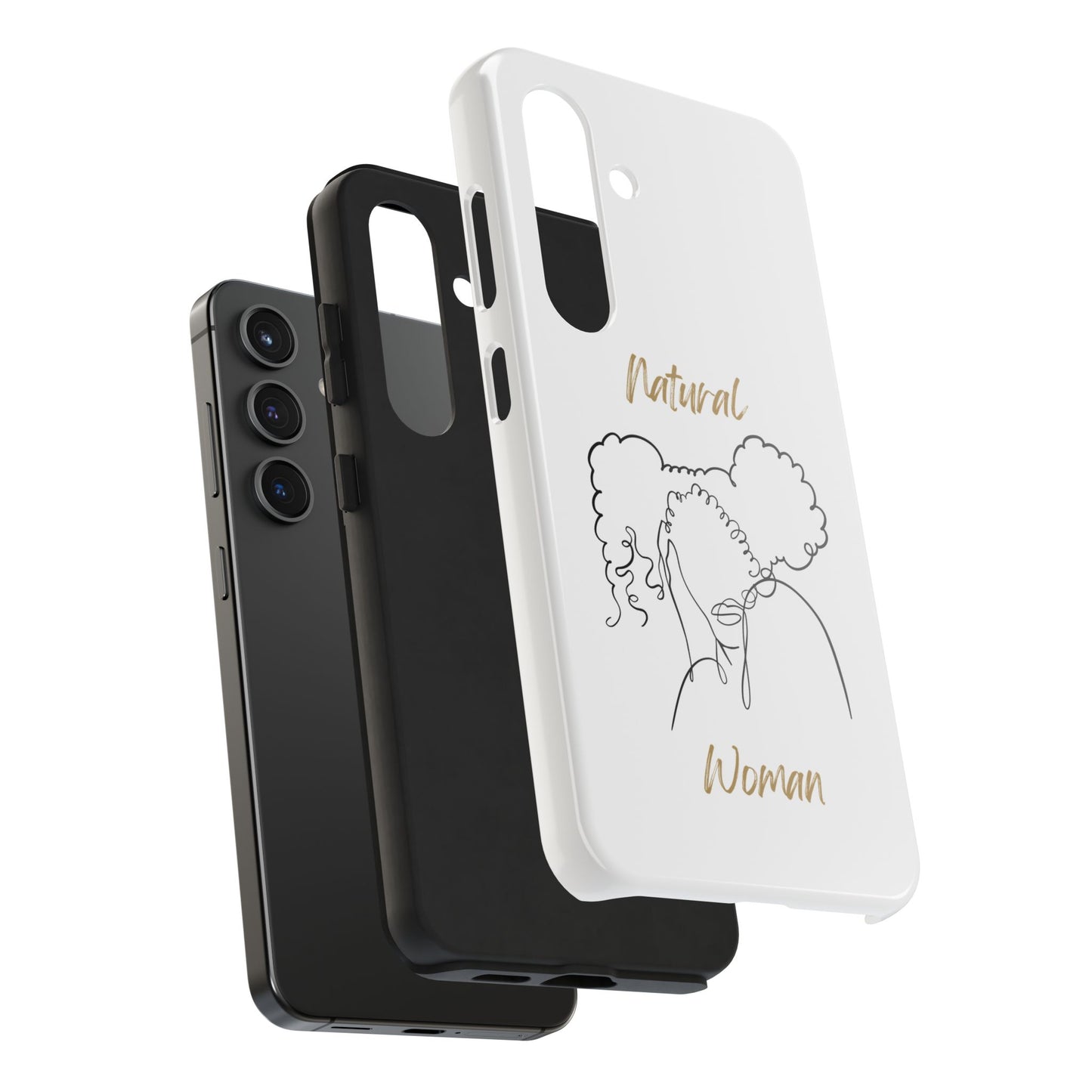 Natural Woman Twin Puffs (BL) Tough Phone Case WHITE