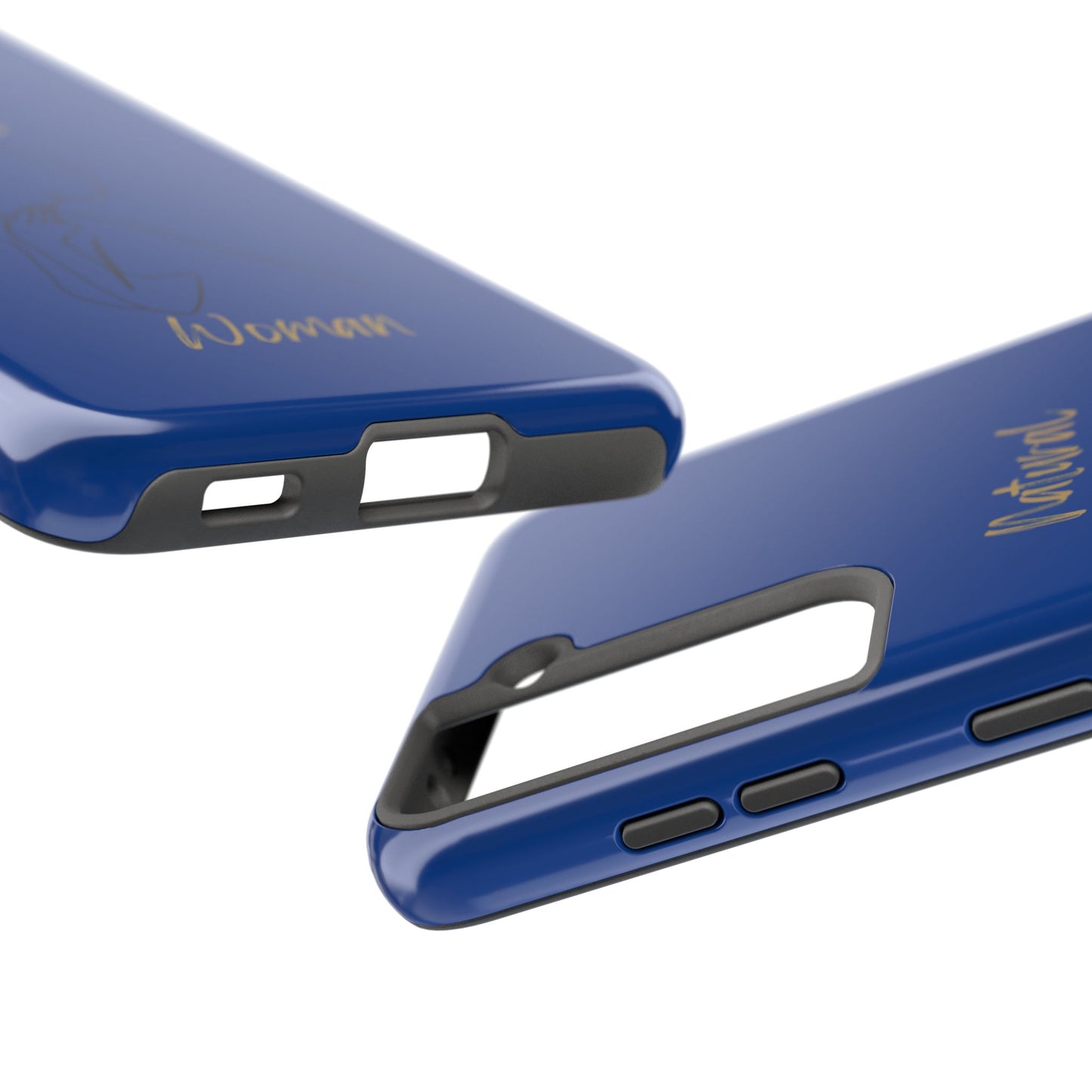 Natural Woman Cute Afro (BL)Tough Phone Cases DARK BLUE