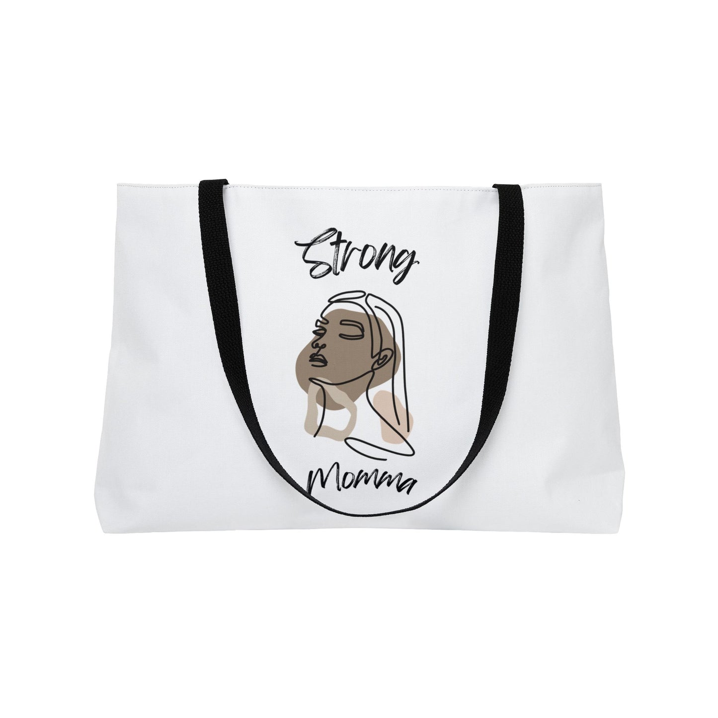 Strong Momma (BL) Weekender Tote Bag WHITE