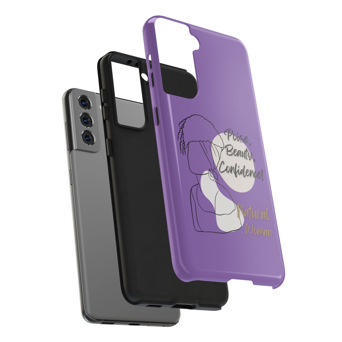 Natural Woman Puff (BL)Tough Phone Cases LIGHT PURPLE