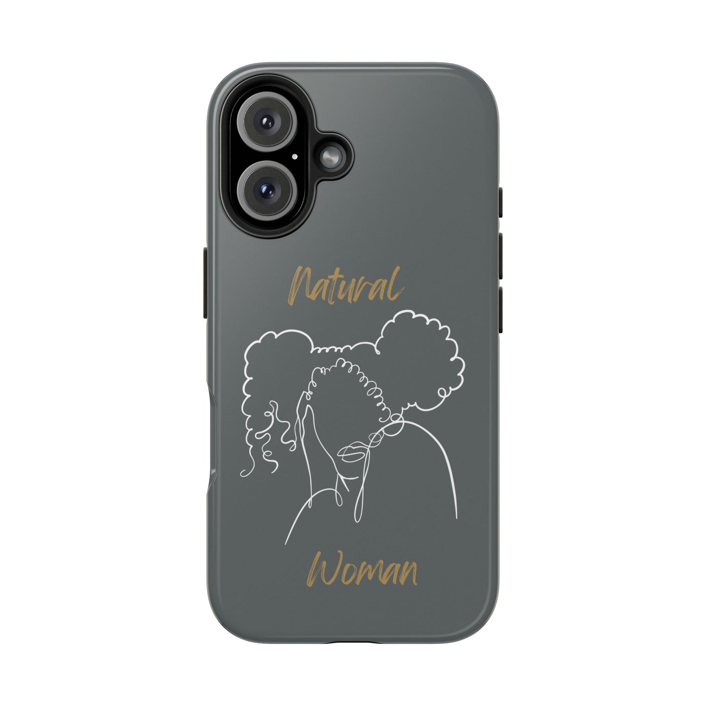 Natural Woman Twin Puffs (WL)Tough Phone Cases DARK GREY