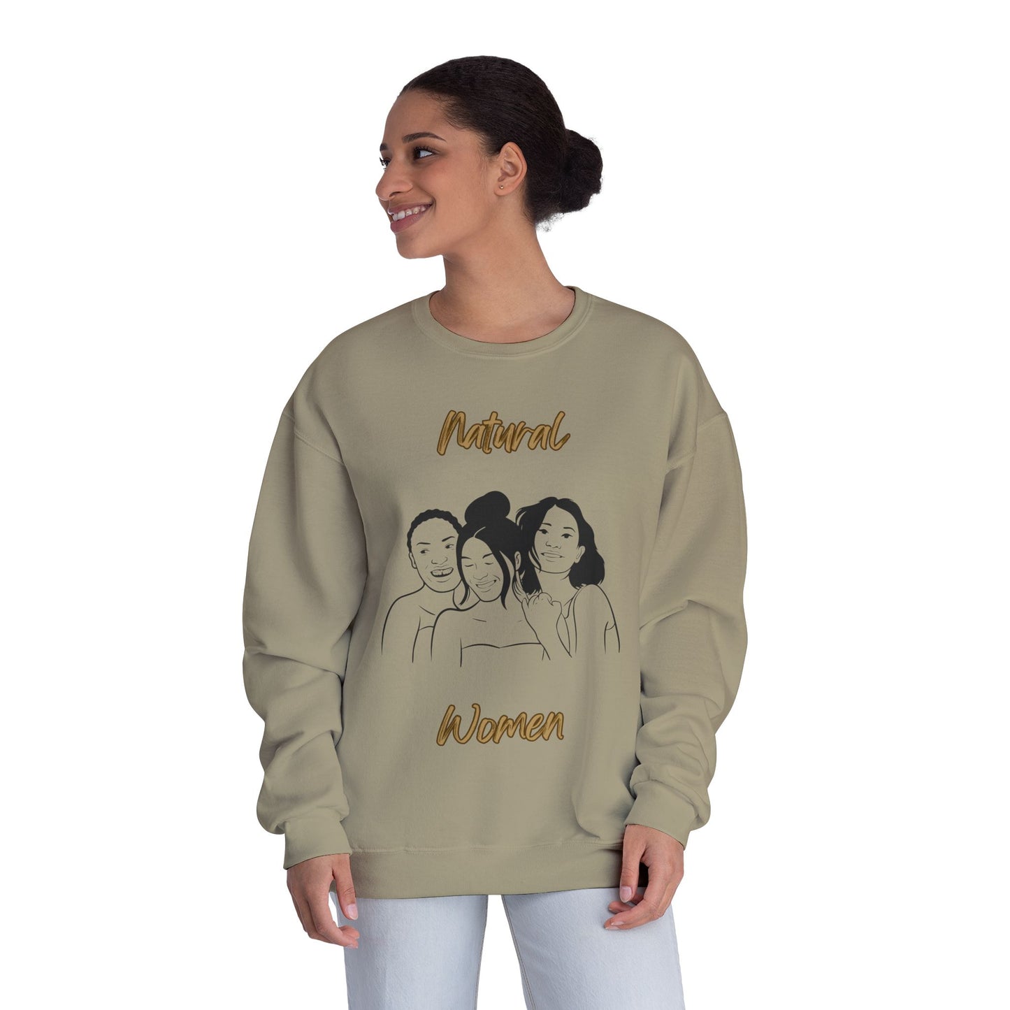 Natural Woman Laughing Friends (BL) Crewneck Sweatshirt