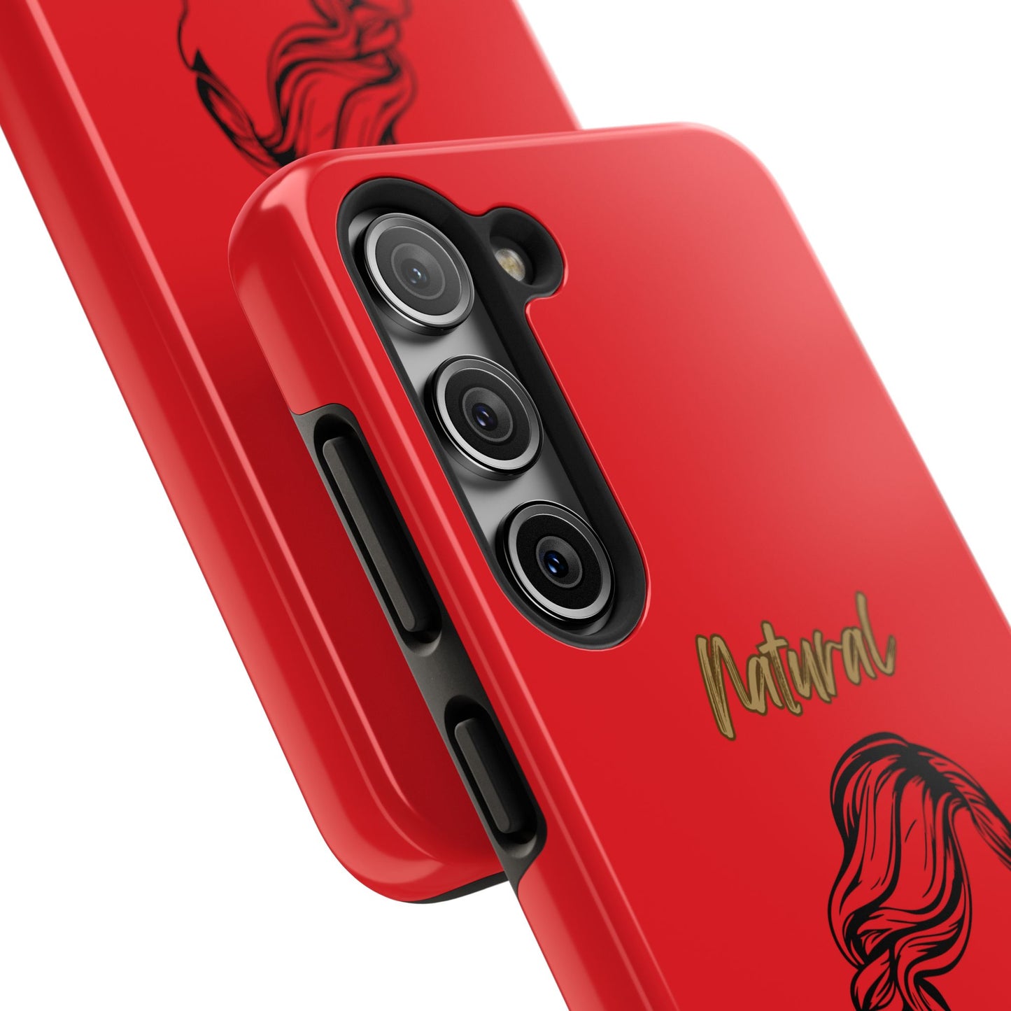 Natural Woman Long Curl (BL)Tough Phone Cases RED