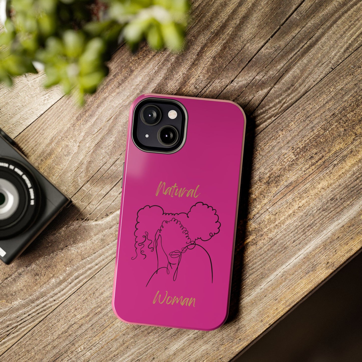 Natural Woman Twin Puffs (BL)Tough Phone Cases PINK