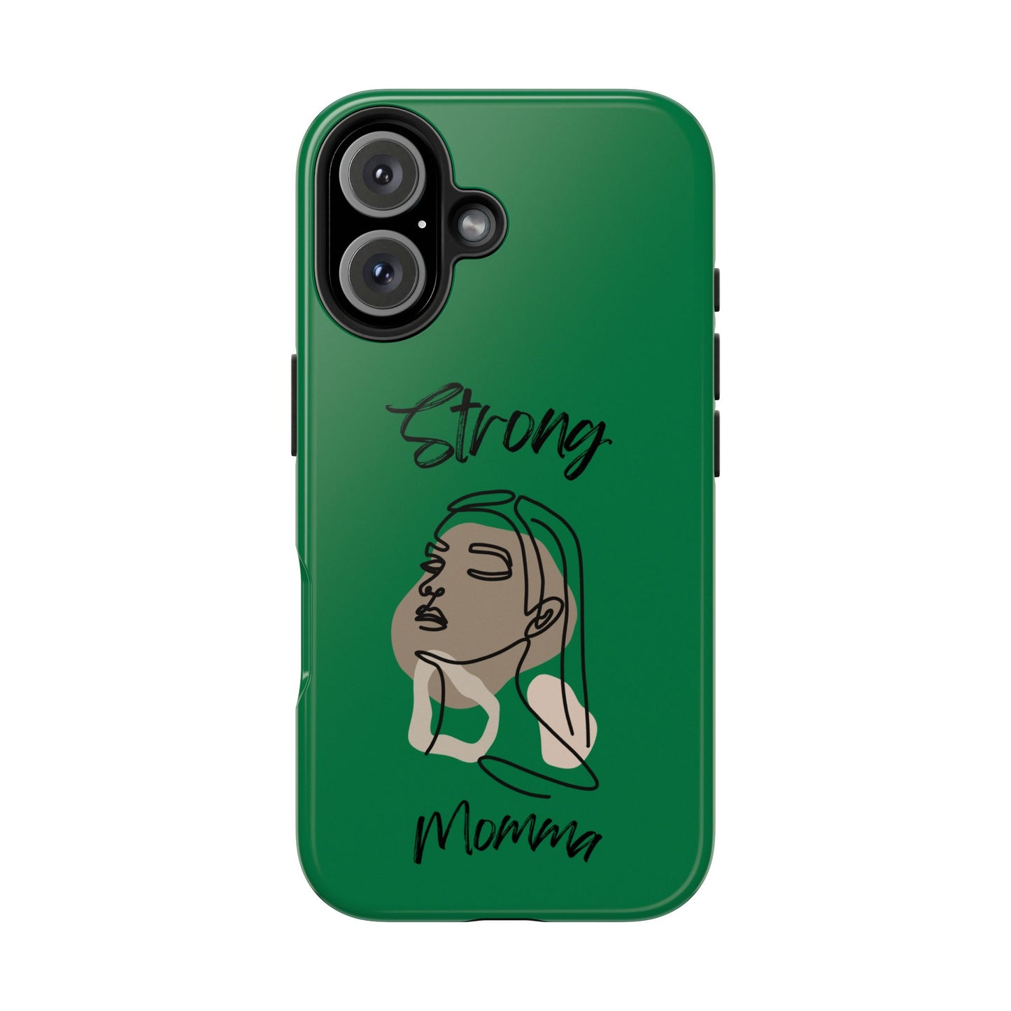 Strong Momma (BL) Tough Phone Cases DARK GREEN