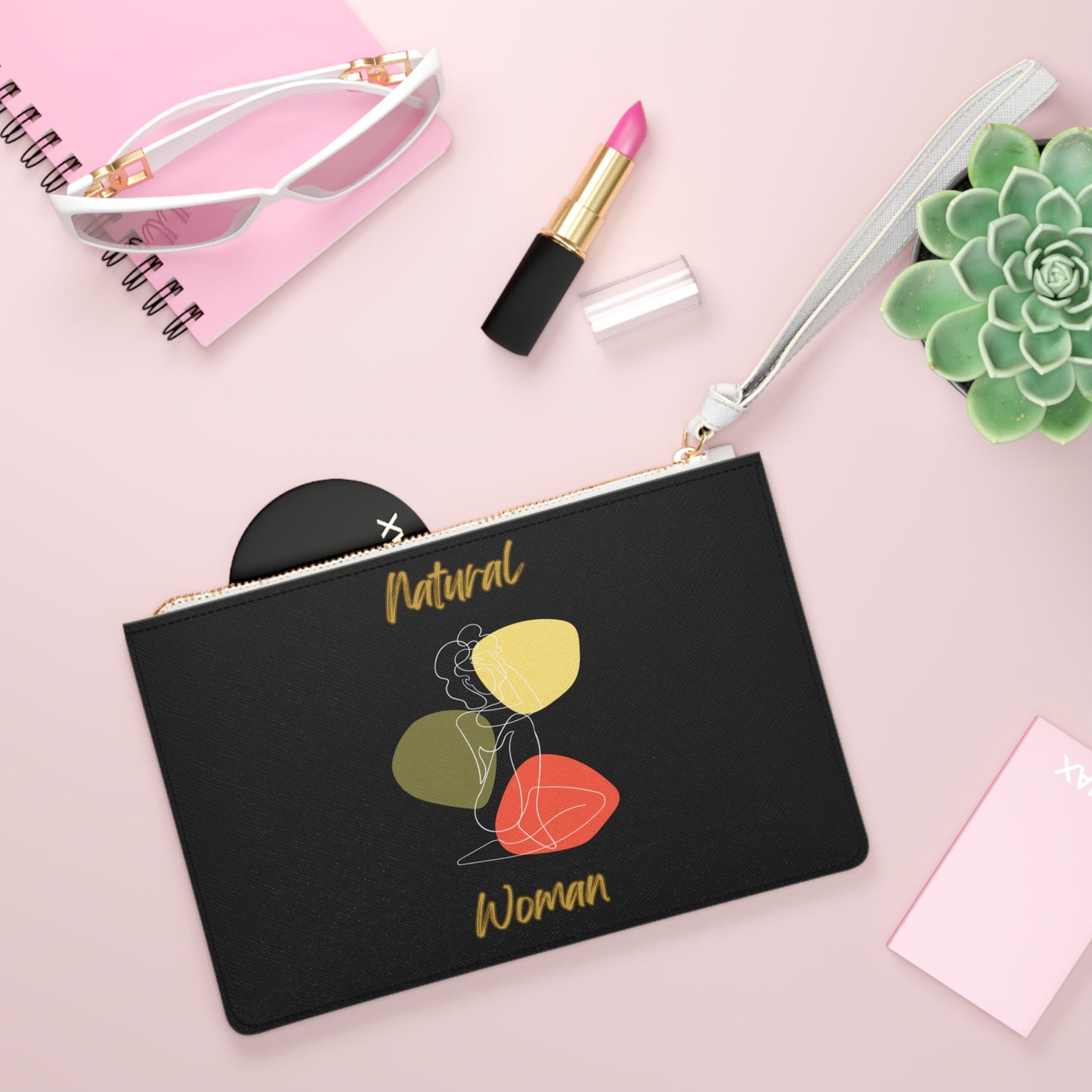Natural Woman Colorful Pose (WL) Clutch Bag BLACK