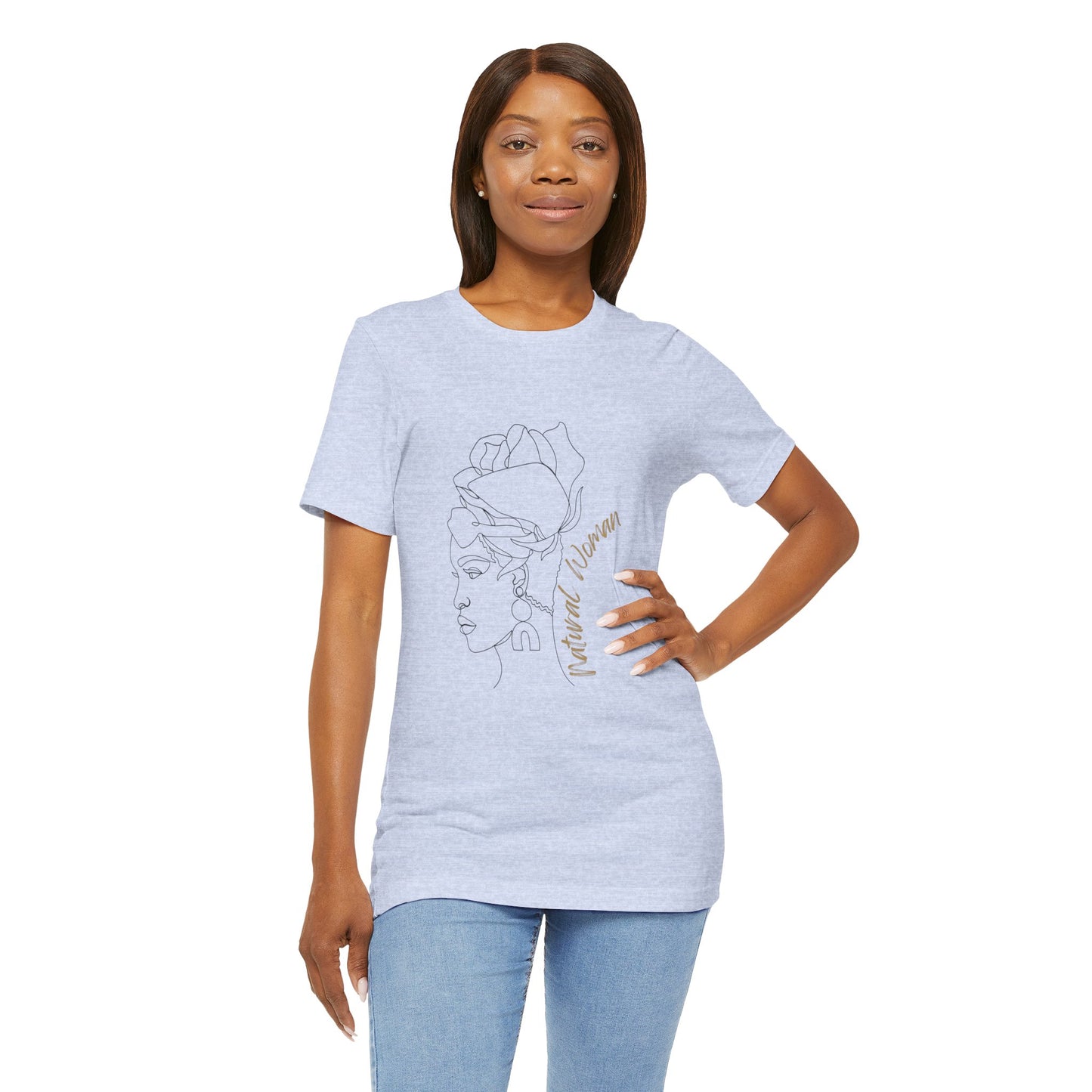 Natural Woman Flower Wrap (BL) Short Sleeve T-Shirt